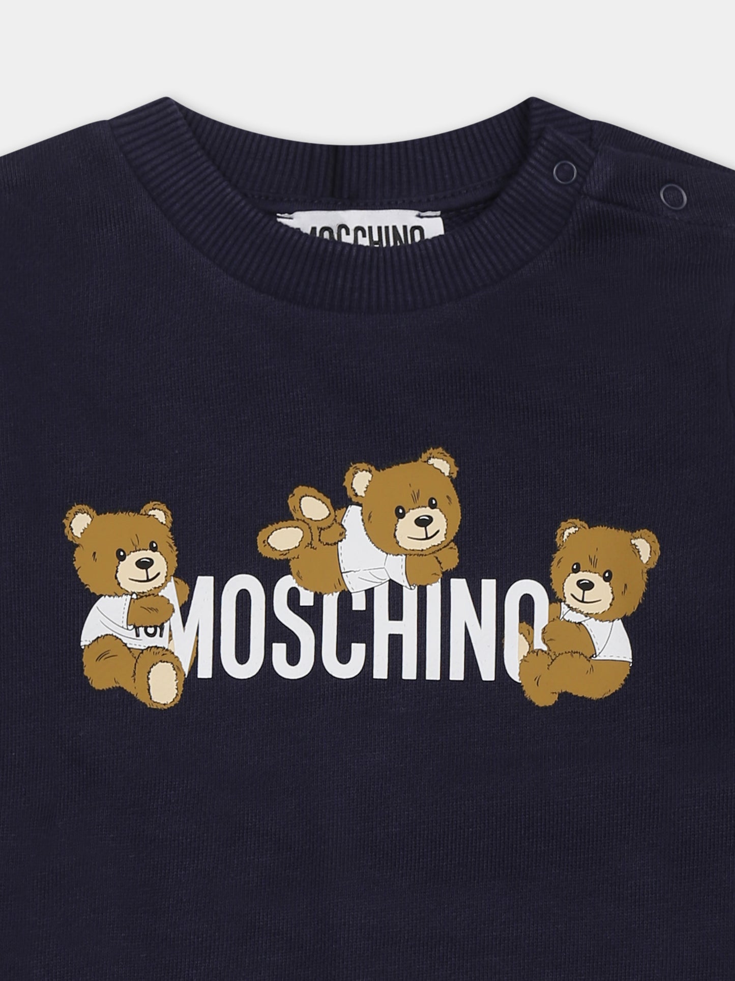 Sweat-shirt bleu pour bébé enfants avec Teddy Bears