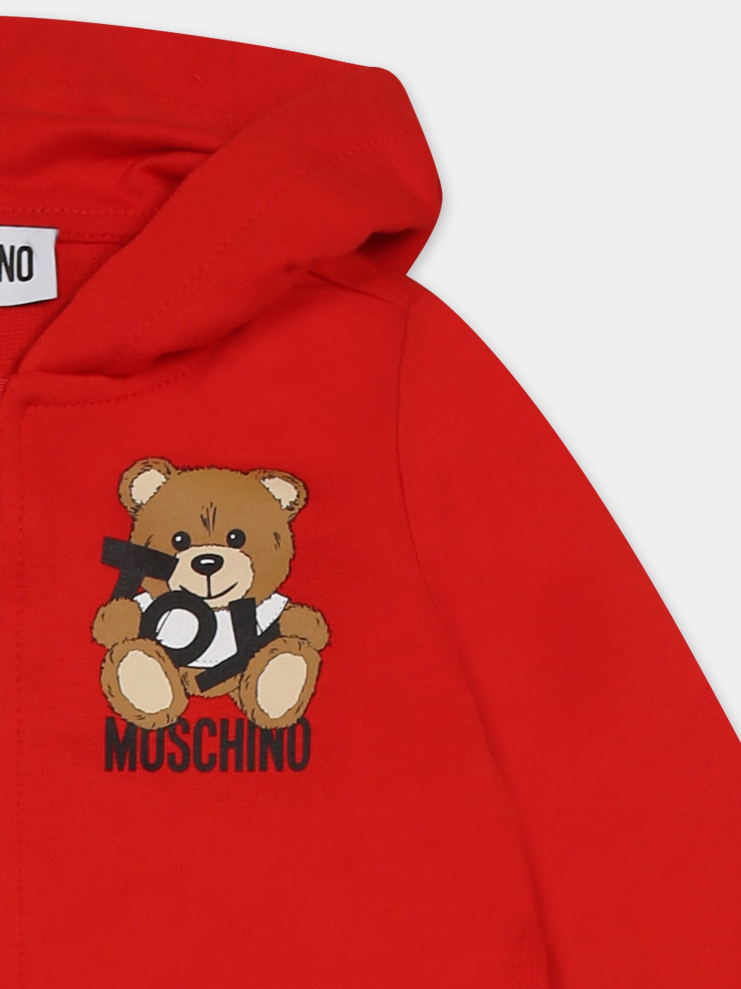 Completo rosso per neonati con Teddy Bear,Moschino Kids,MMK04R LCA19 50109