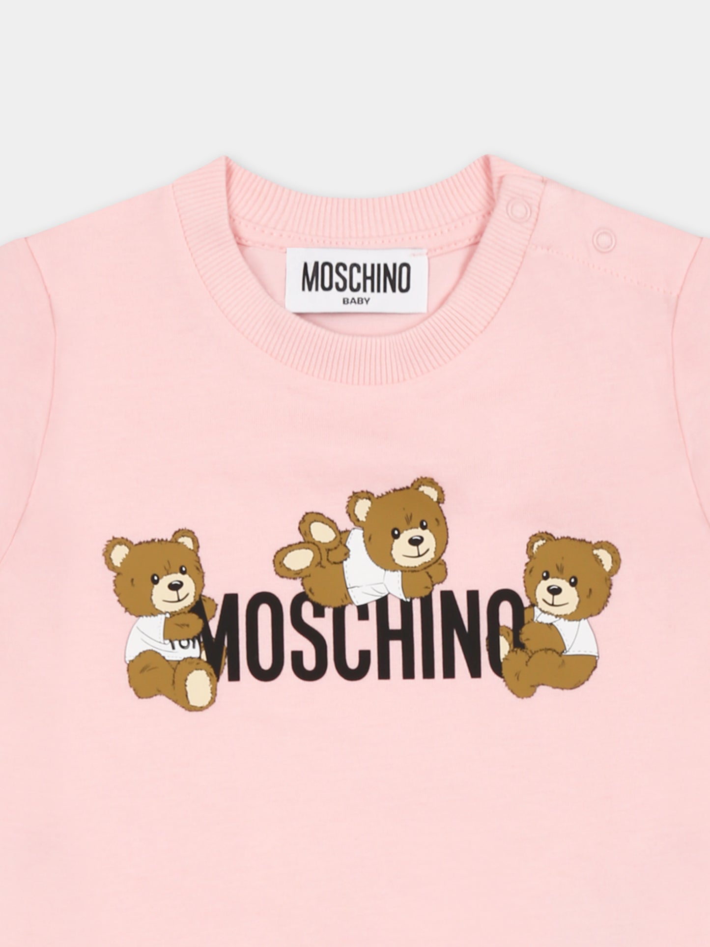 T-shirt rose pour bébé fille avec Teddy Bears
