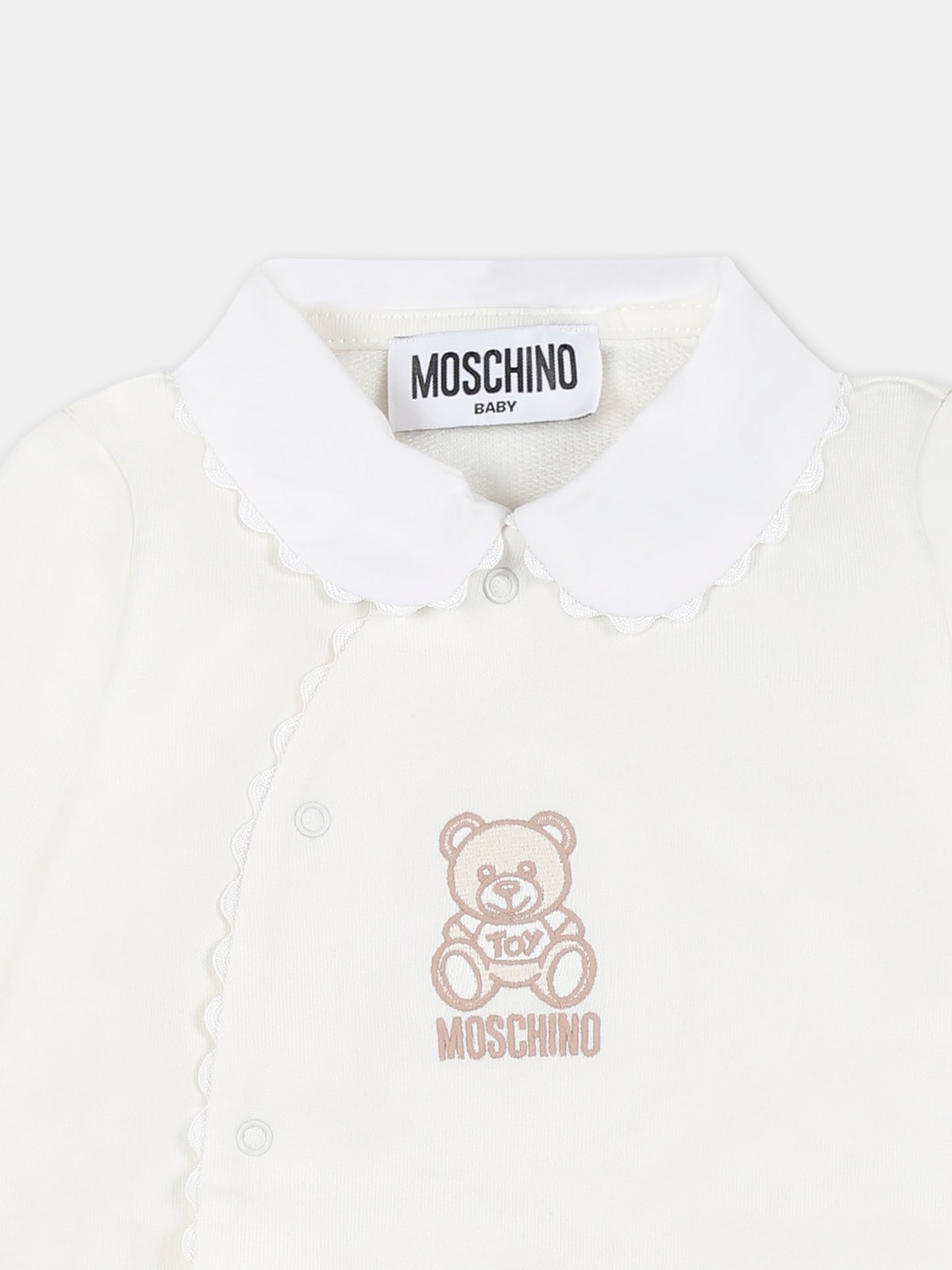 Tutina avorio per neonati con Teddy Bear,Moschino Kids,MUY07L LCA19 10063