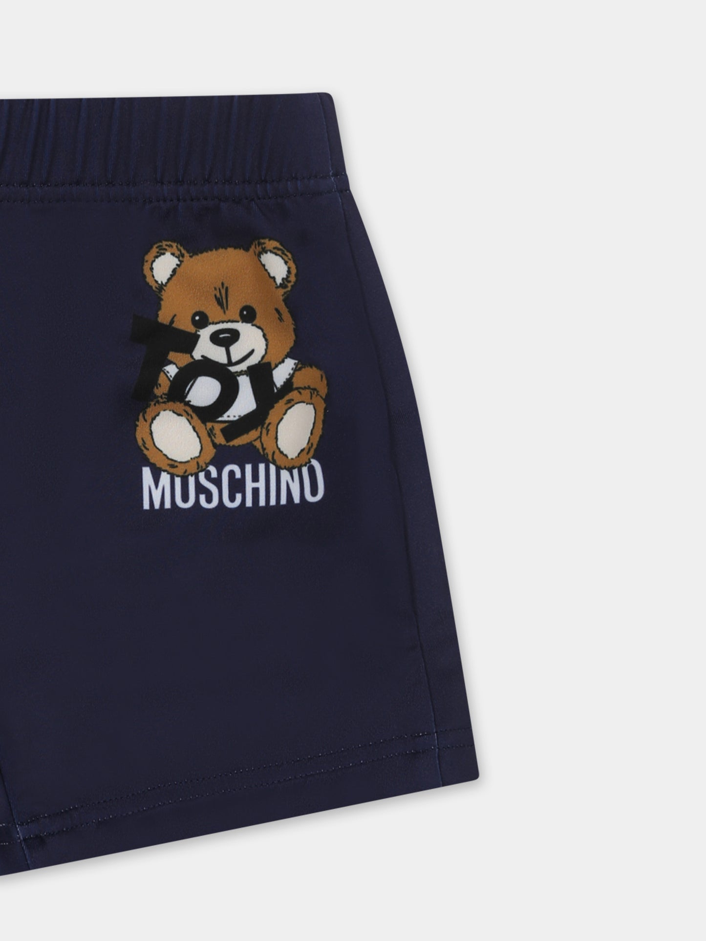 Short de bain bleu pour bébé garçon avec logo