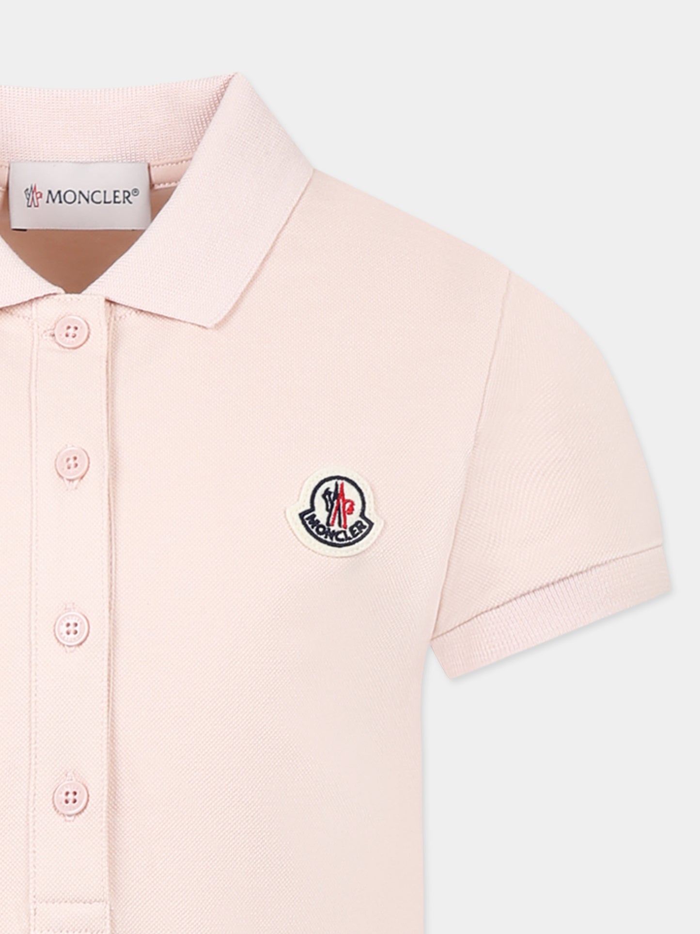 Robe rose pour fille avec logo