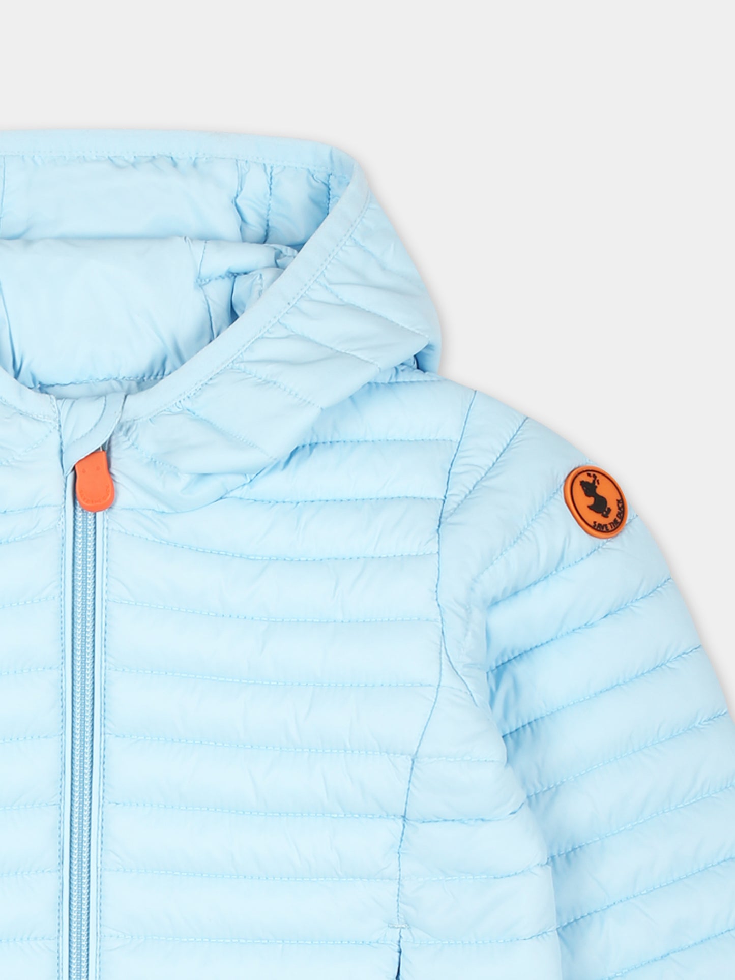 Piumino Nene celeste per neonato con logo,Save The Duck Kids,I30003X GIGA20 90036