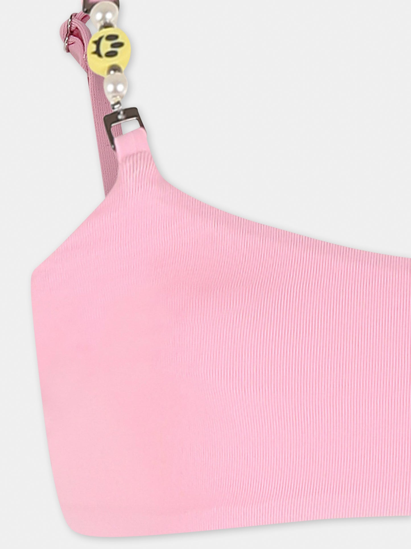 Bikini rose pour fille avec logo