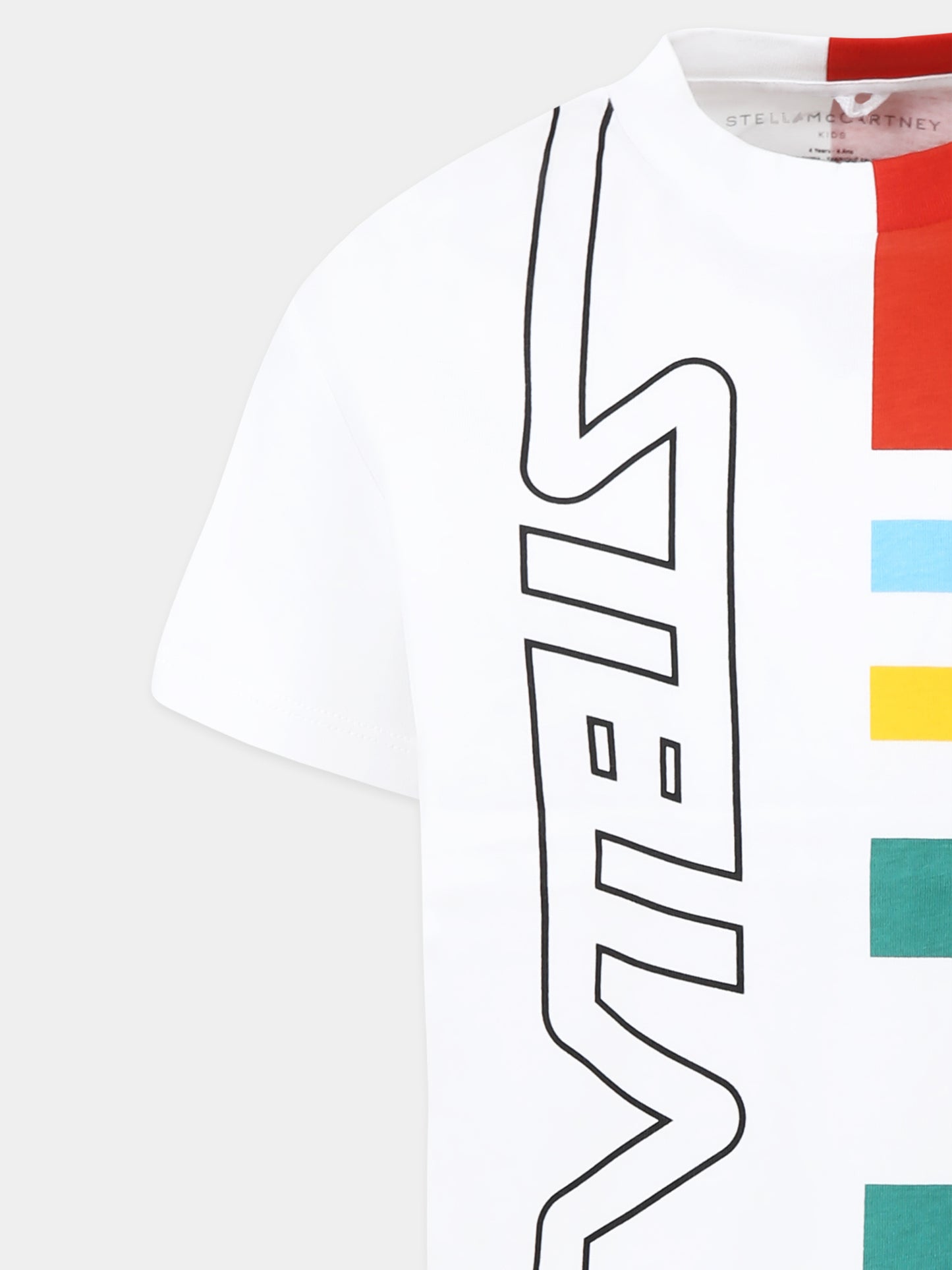 T-shirt blanc pour garçon avec logo