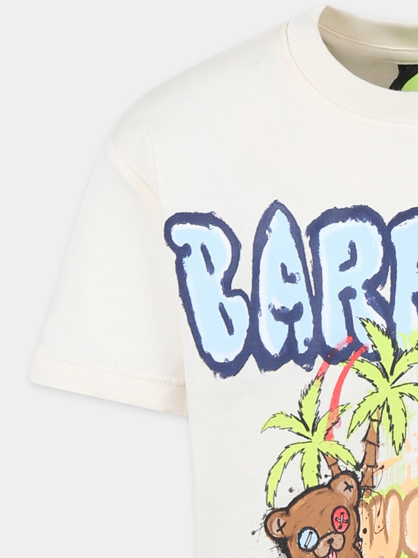 T-shirt ivoire pour enfants avec logo