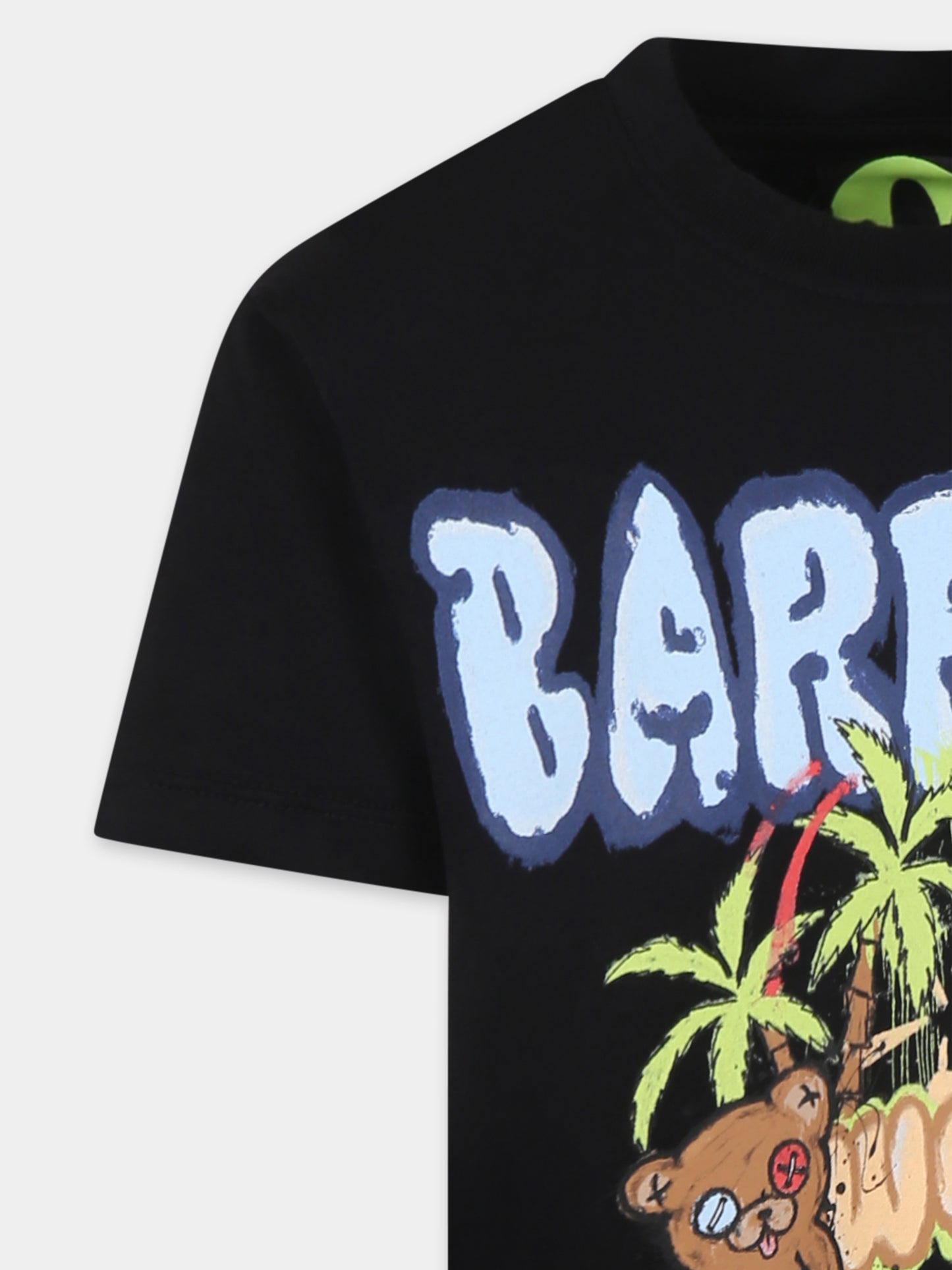 T-shirt noire pour enfants avec logo