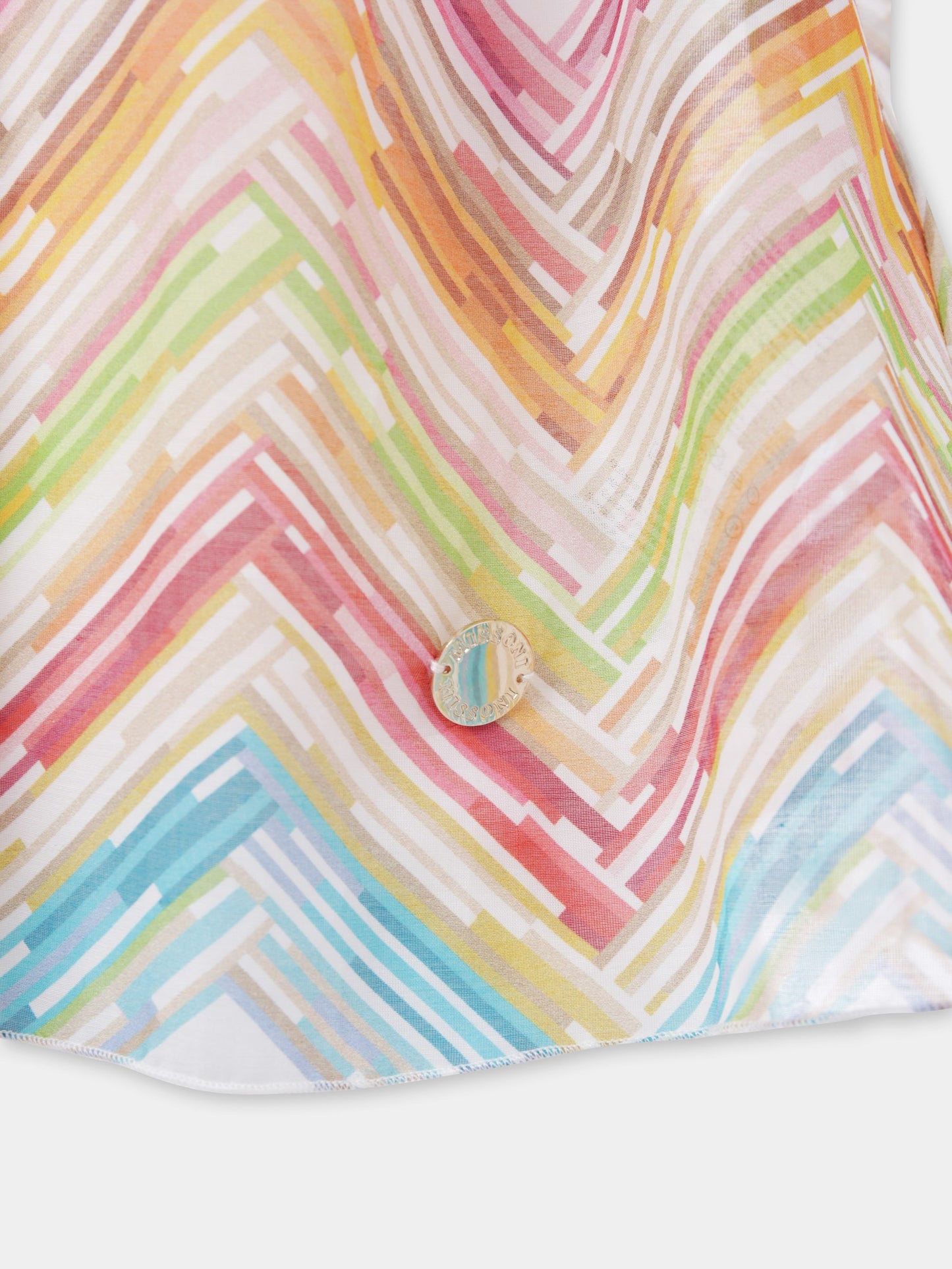 Top multicolore pour fille avec motif chevron