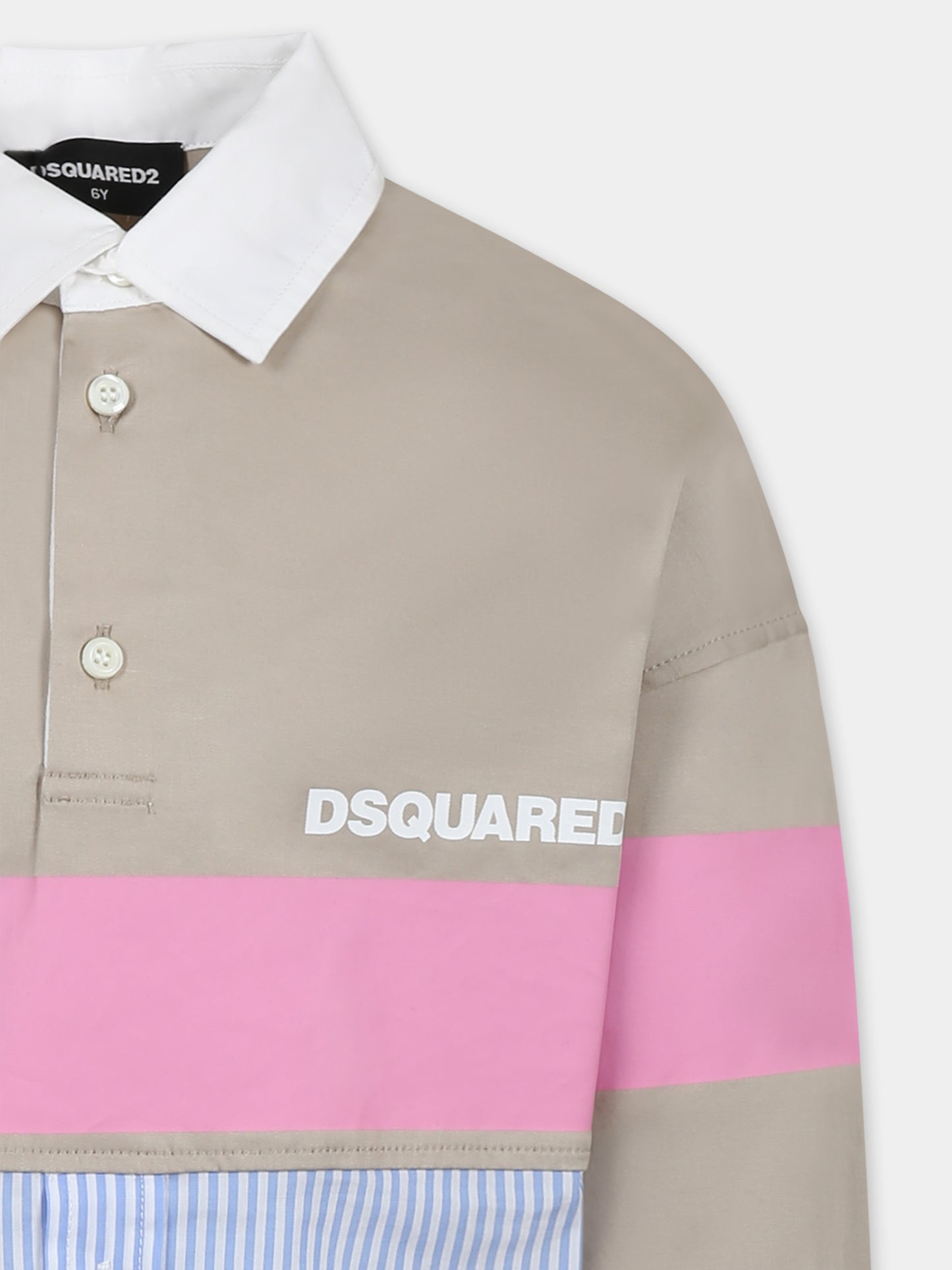 Chemise multicolore pour garçon avec logo