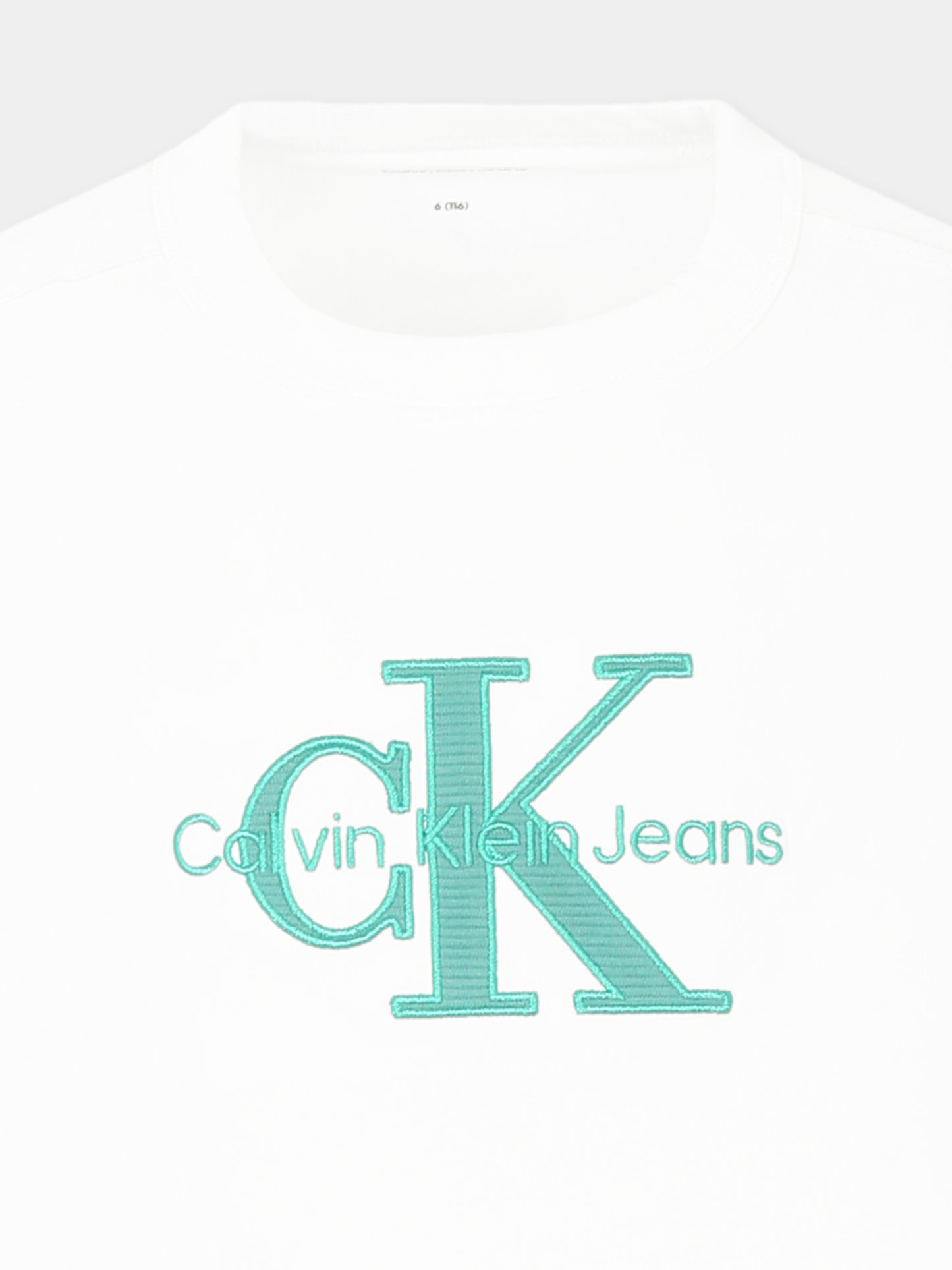 T-shirt bianca per bambino con logo,Calvin Klein Kids,25S CKIB0IB02452J IB0IB02452 YAF