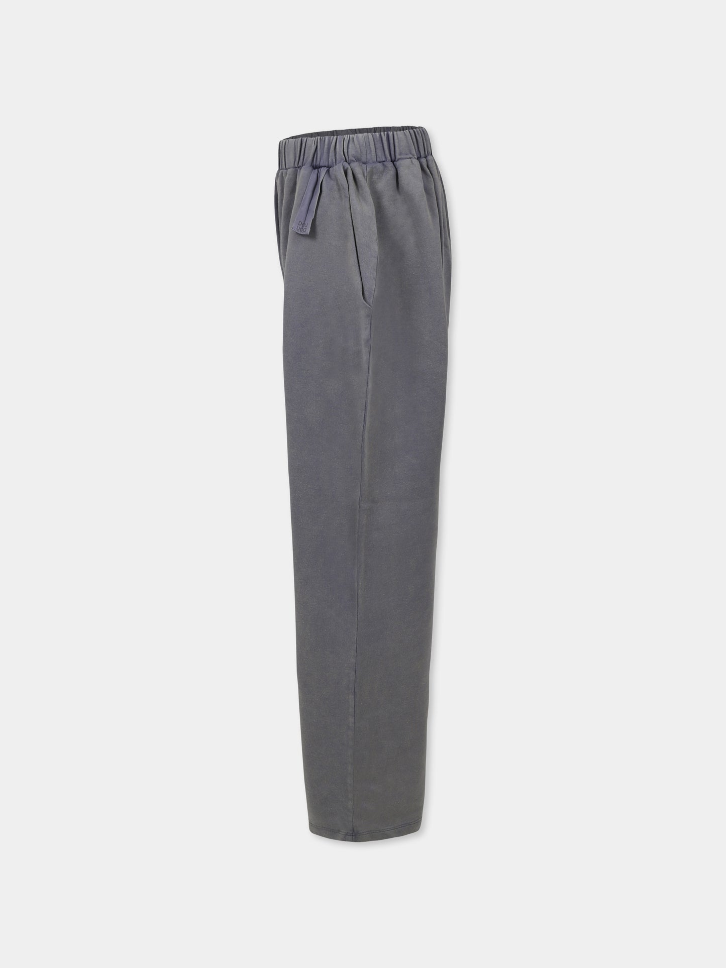 Pantaloni grigi per bambina con logo,Douuod Kids,DW6R00 Z2929 922