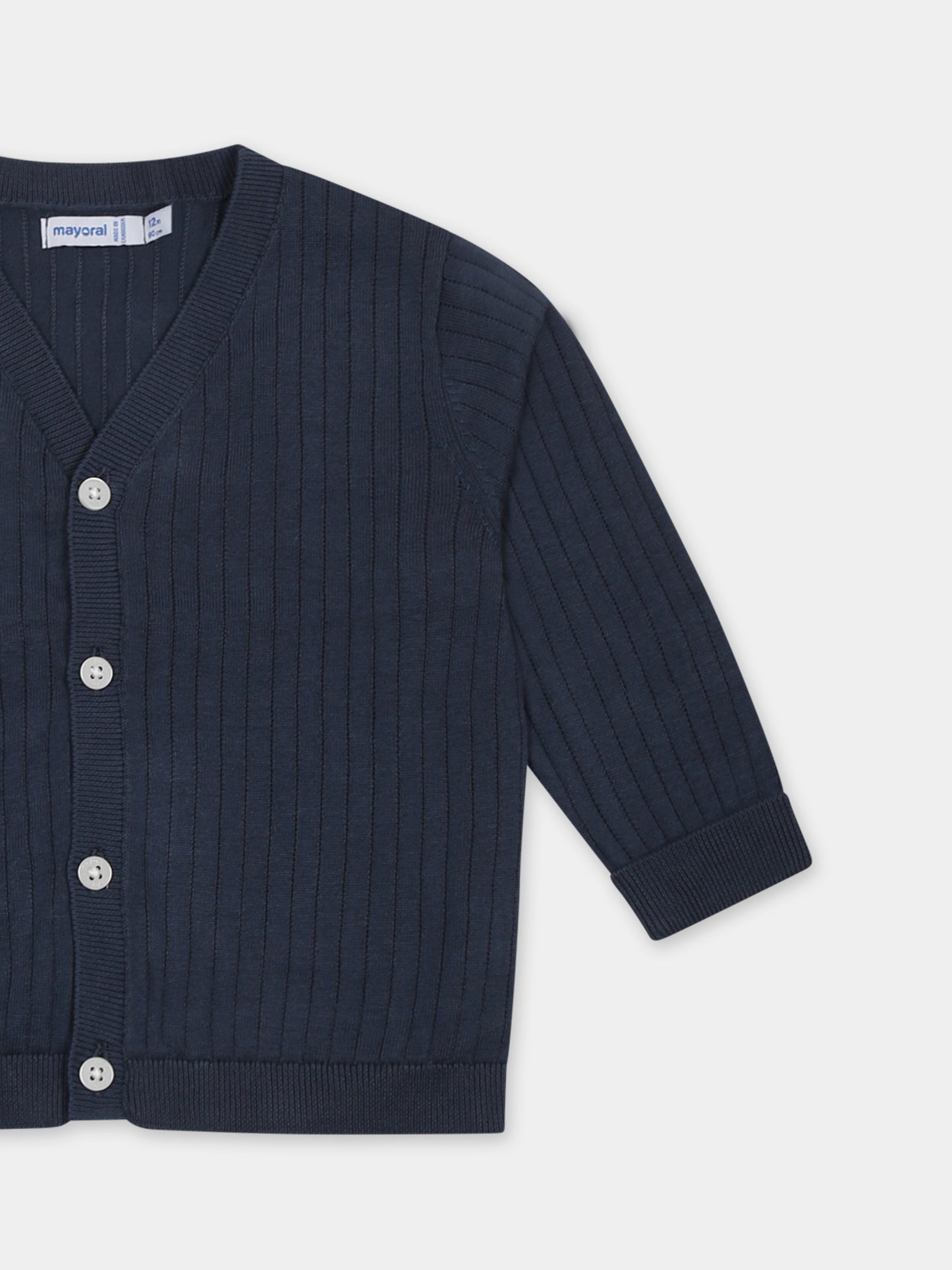 Cardigan blu per neonato,Mayoral,1305 049