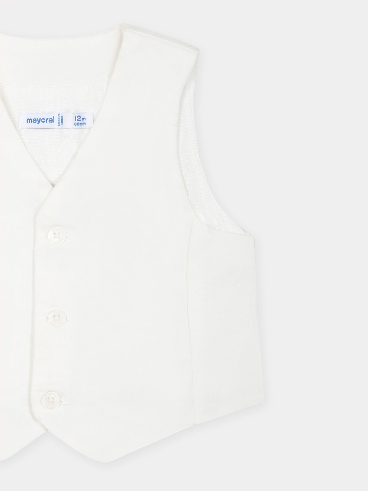 Gilet blanc pour bébé garçon