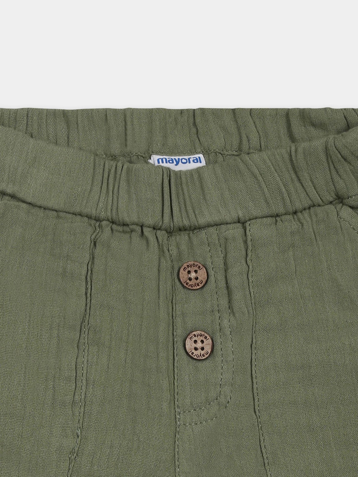 Short vert pour bébé garçon