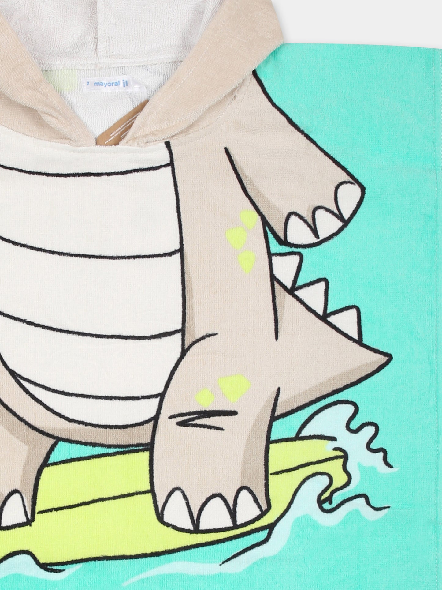 Peignoir multicolore pour bébé garçon avec dinosaure