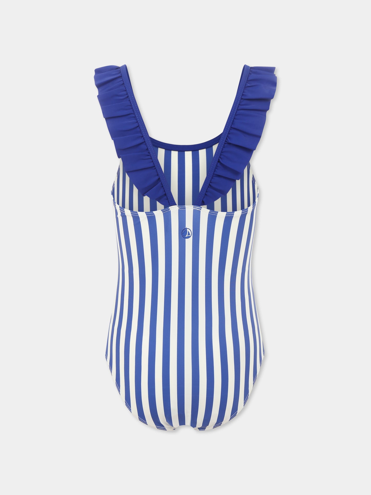 Costume intero azzurro per bambina,Petit Bateau,A0CXK SURF/MARSHMALLOW 01