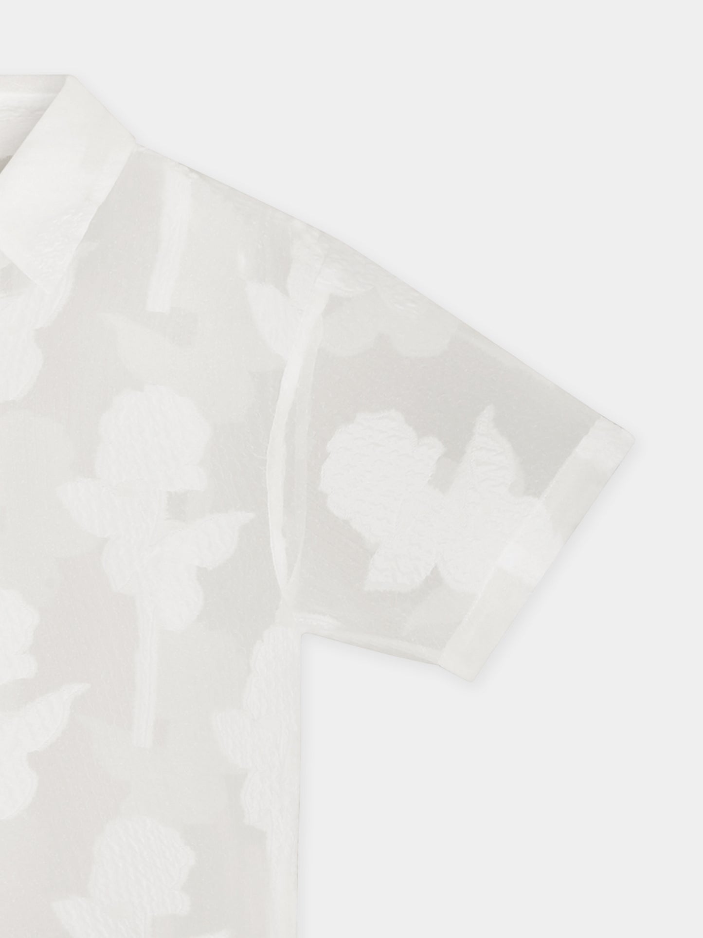 Chemise blanche pour fille avec roses