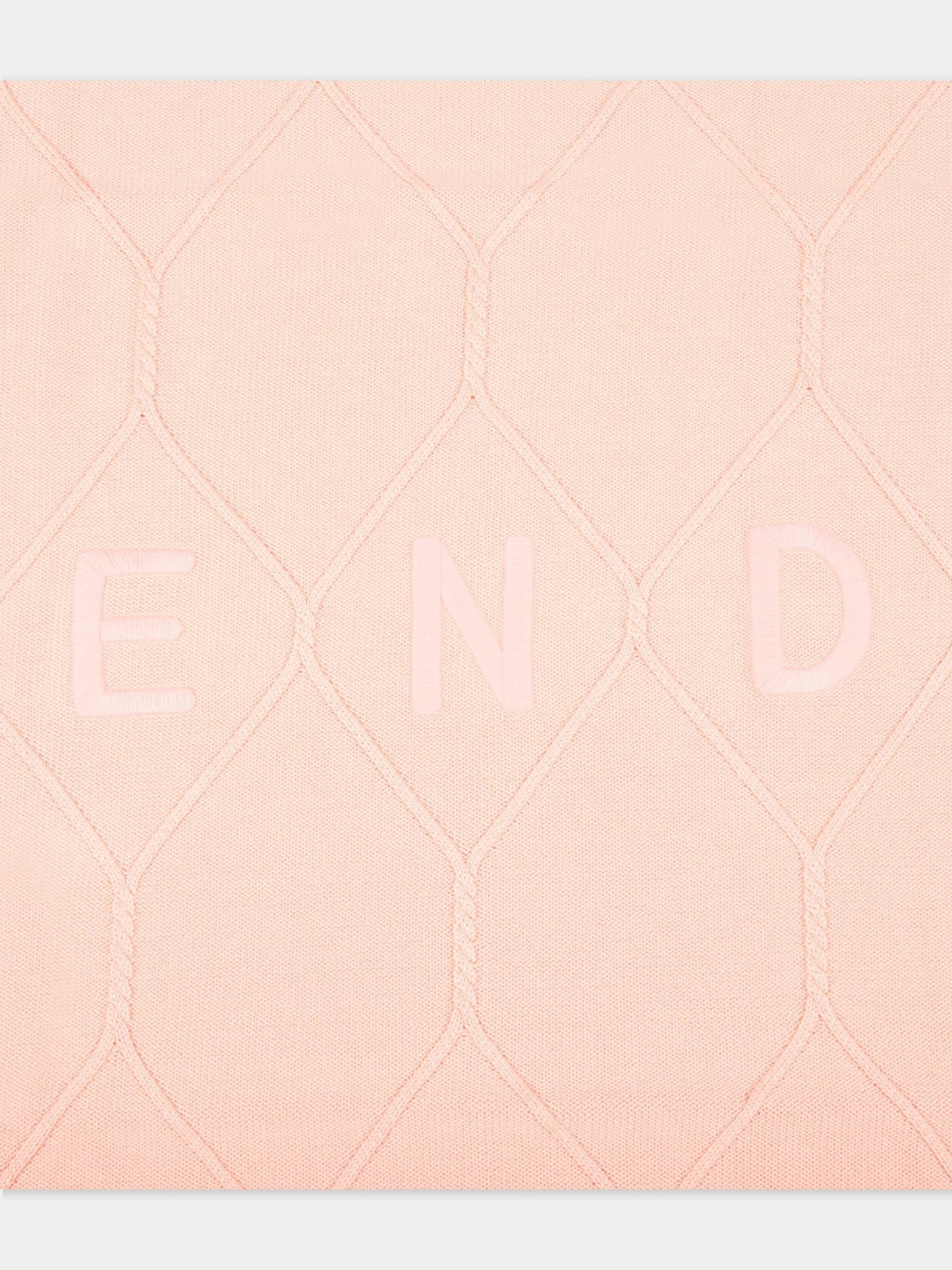 Coperta rosa per neonata con logo,Fendi Kids,BUJ186 AEZG F0U0K