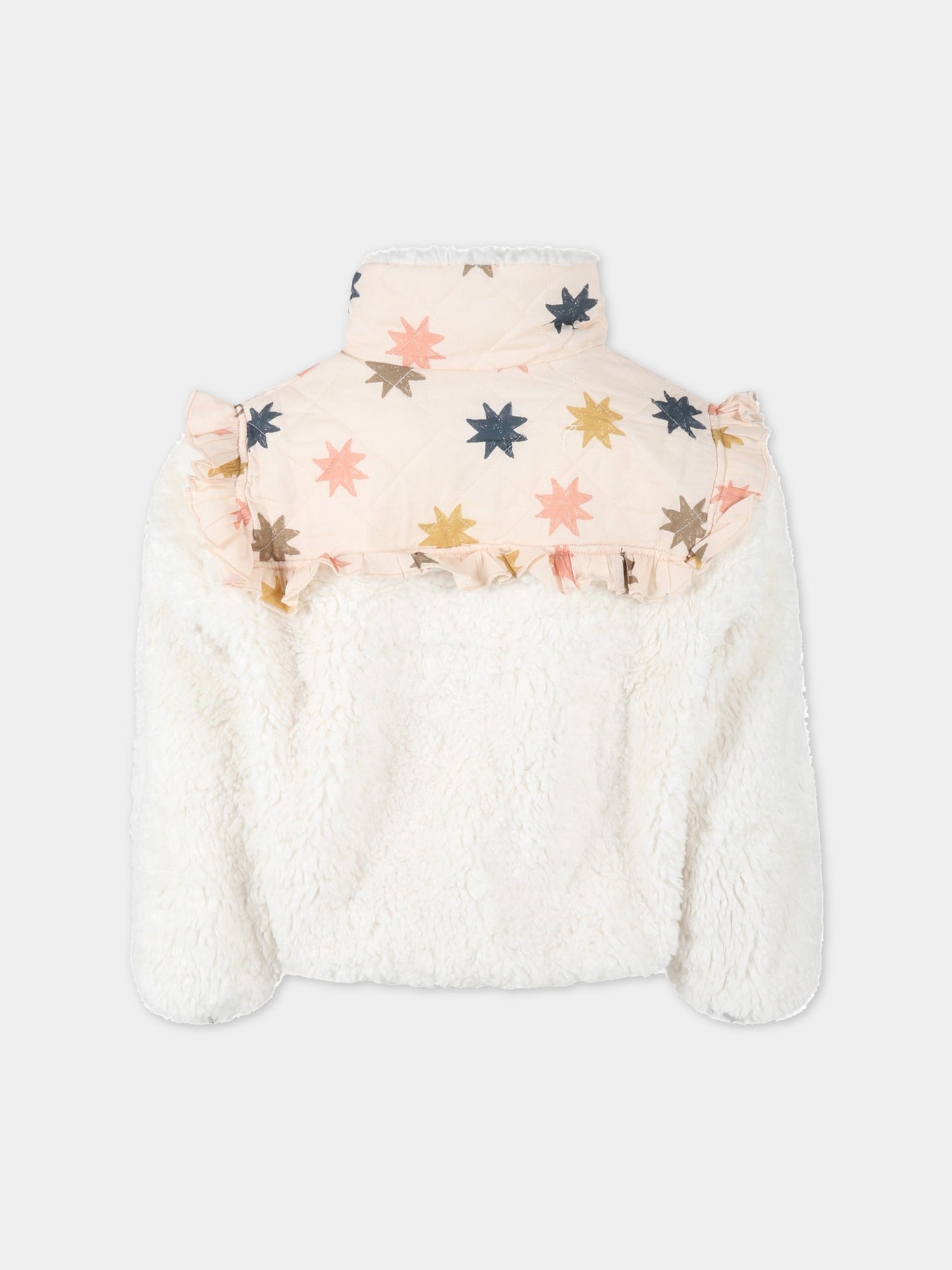 Felpa avorio Anais per bambina con stelle colorate,The New Society,W22-K/WV02-ANAÏS