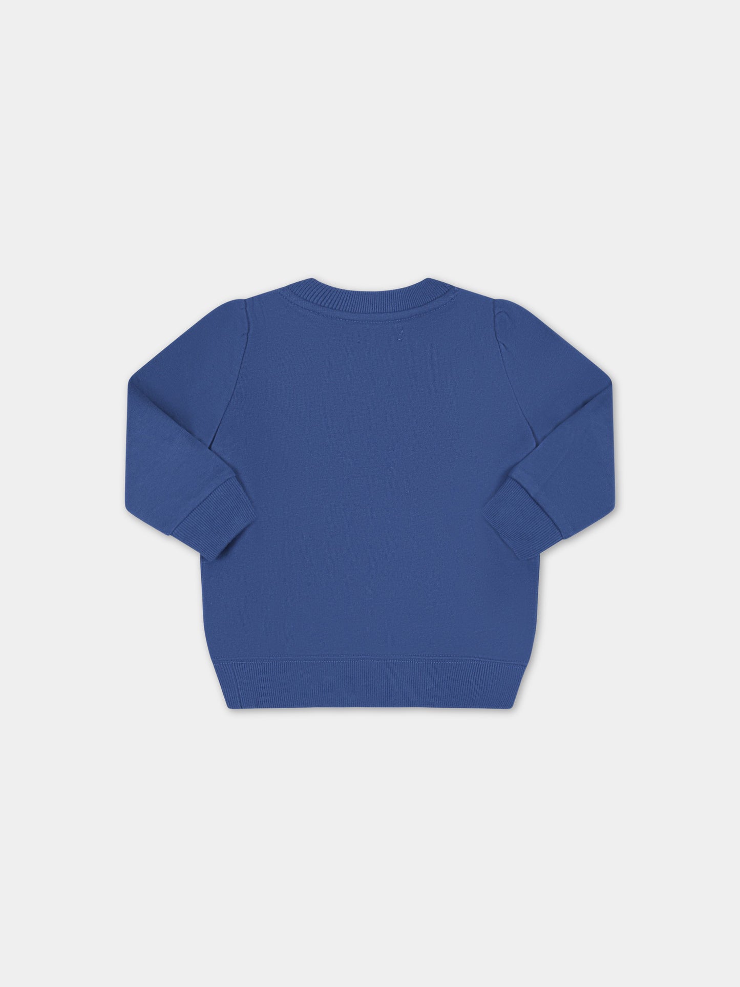 Felpa blu per neonata con Polo Bear e logo bianco,Ralph Lauren Kids,890236001