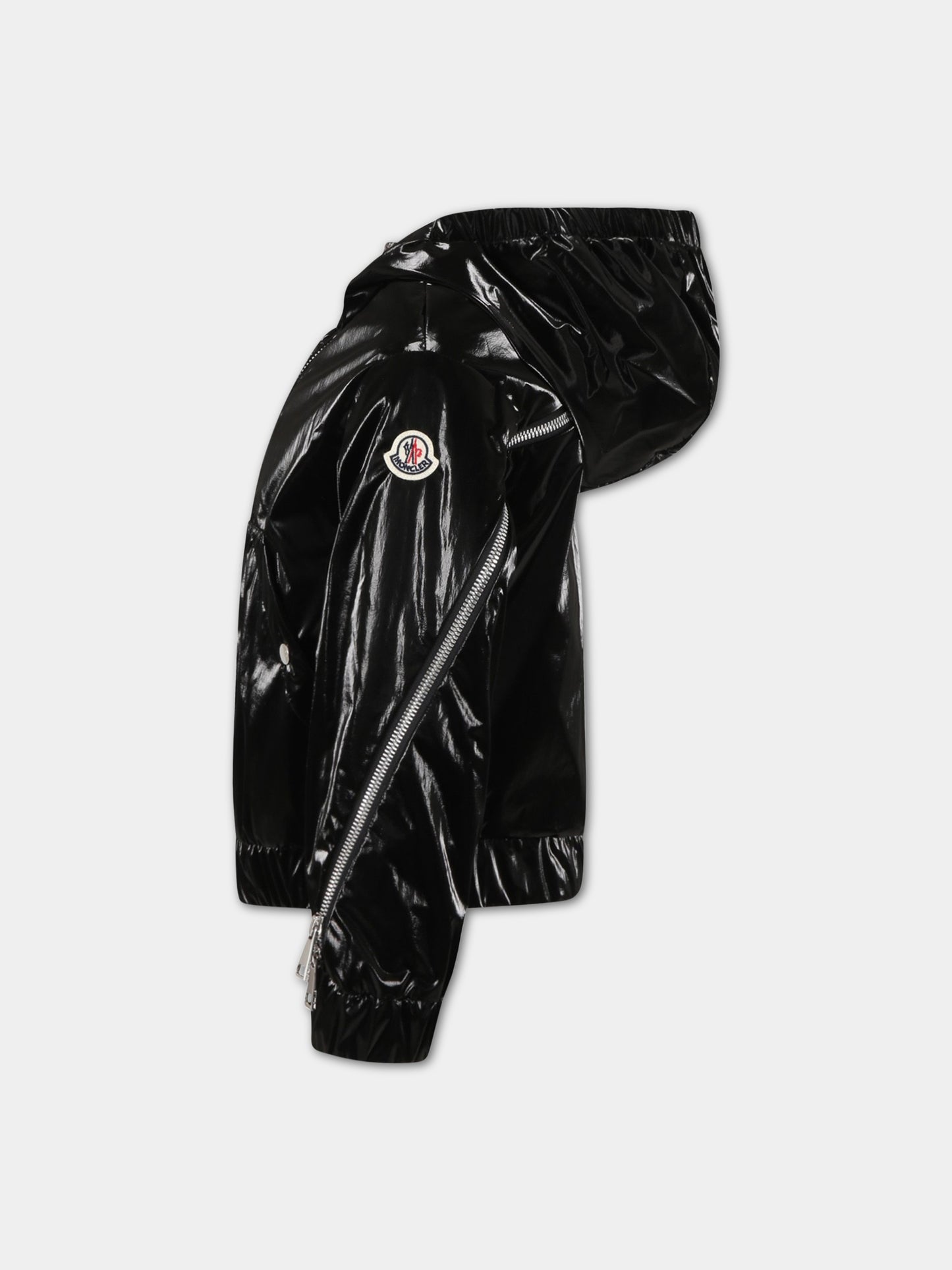 Giacca Brienne nera a vento per bambina con logo,Moncler Kids,954 1A00009 53A3H 999