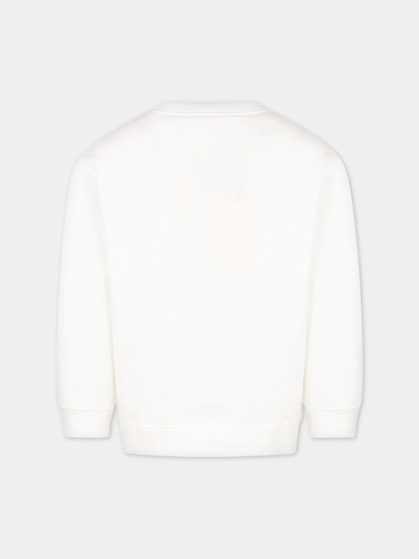Felpa bianca per bambini con logo GG,Gucci Kids,732466 XJEZT 9214
