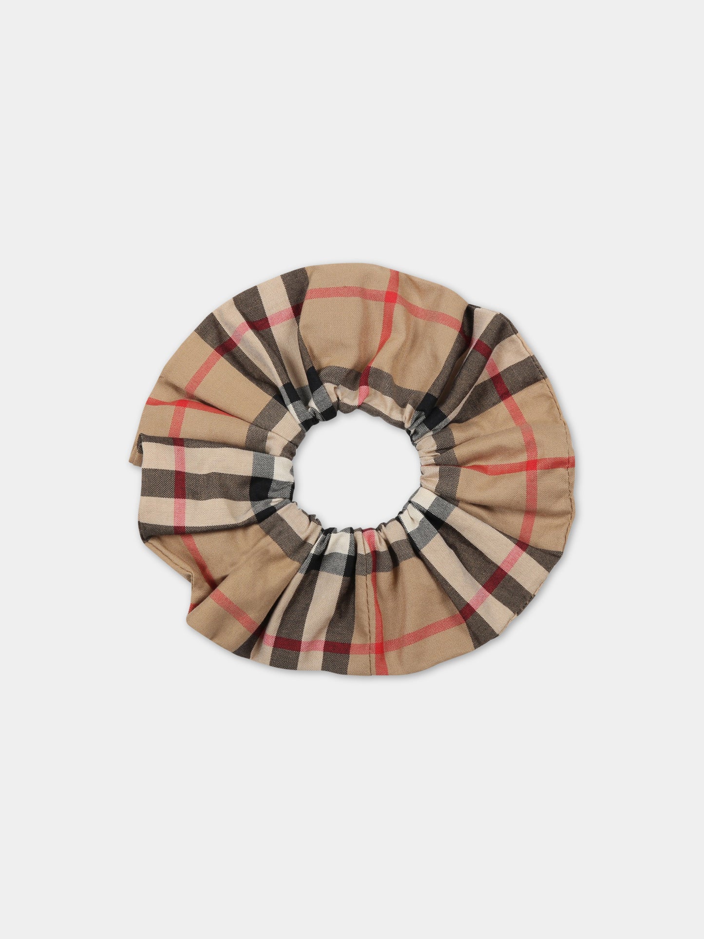 Elastico beige per capelli per bambina con iconico check vintage,Burberry Kids,8038397