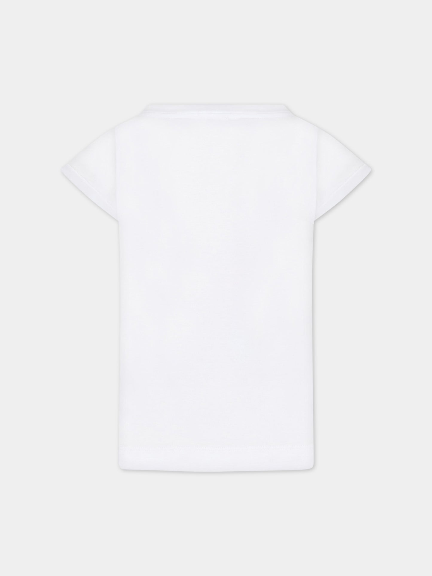 T-shirt bianca per bambina con iconico occhilino e stella,Chiara Ferragni Collection,51A604 1205 0099