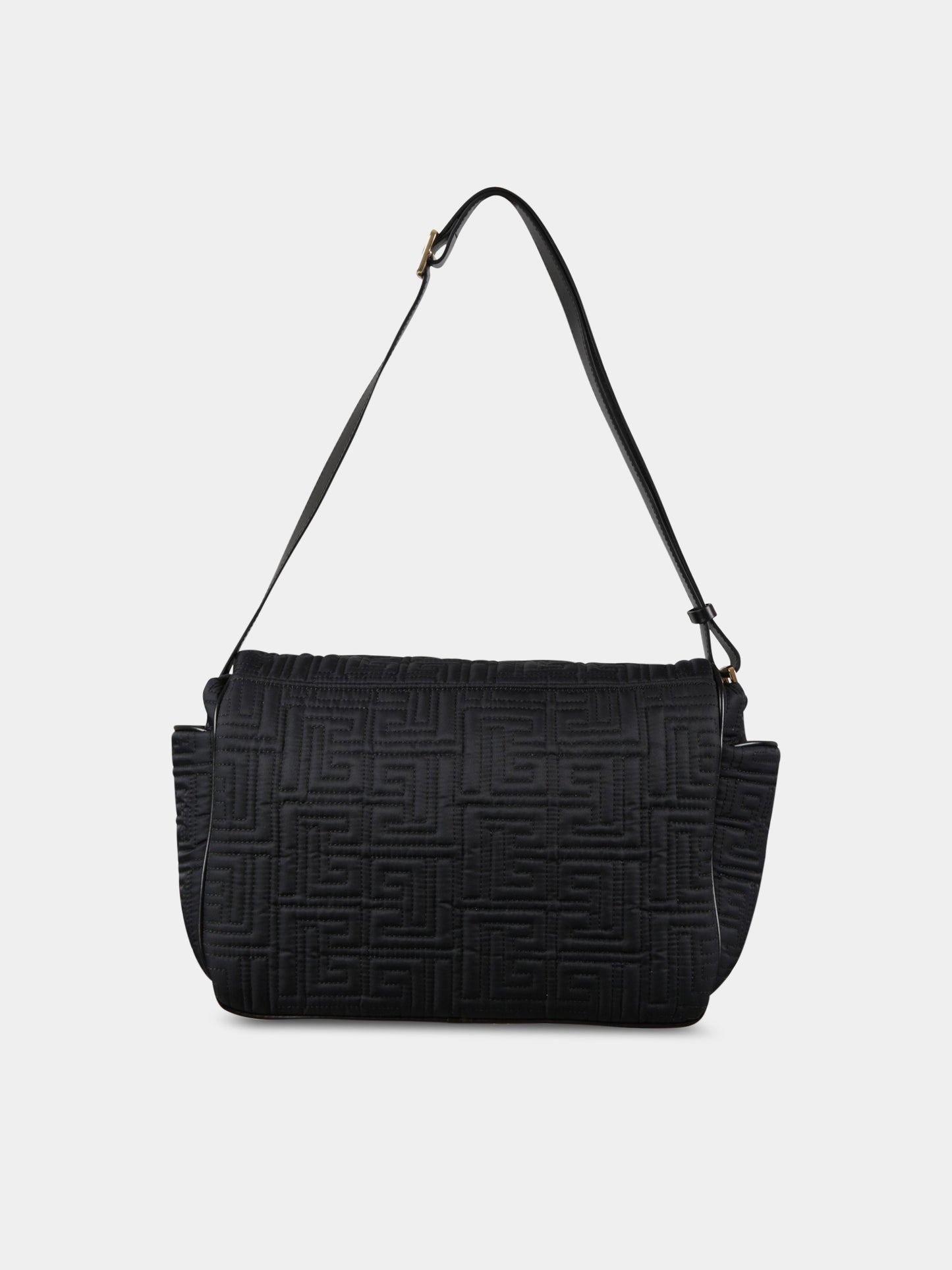 Borsa-mamma nera per neonati con logo,Balmain Kids,BS0628 Z1224 930