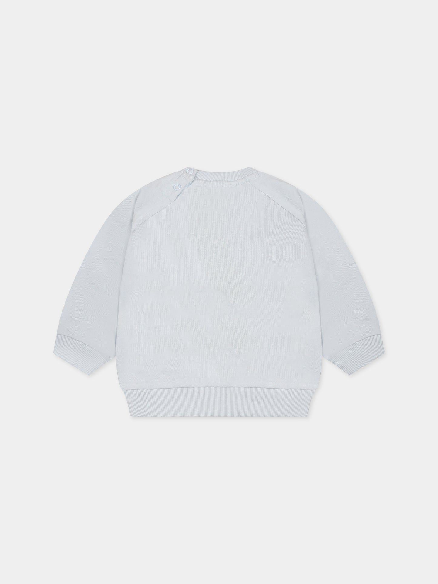 Felpa celeste per neonato con stampa sole,Molo,6S23J202 8068