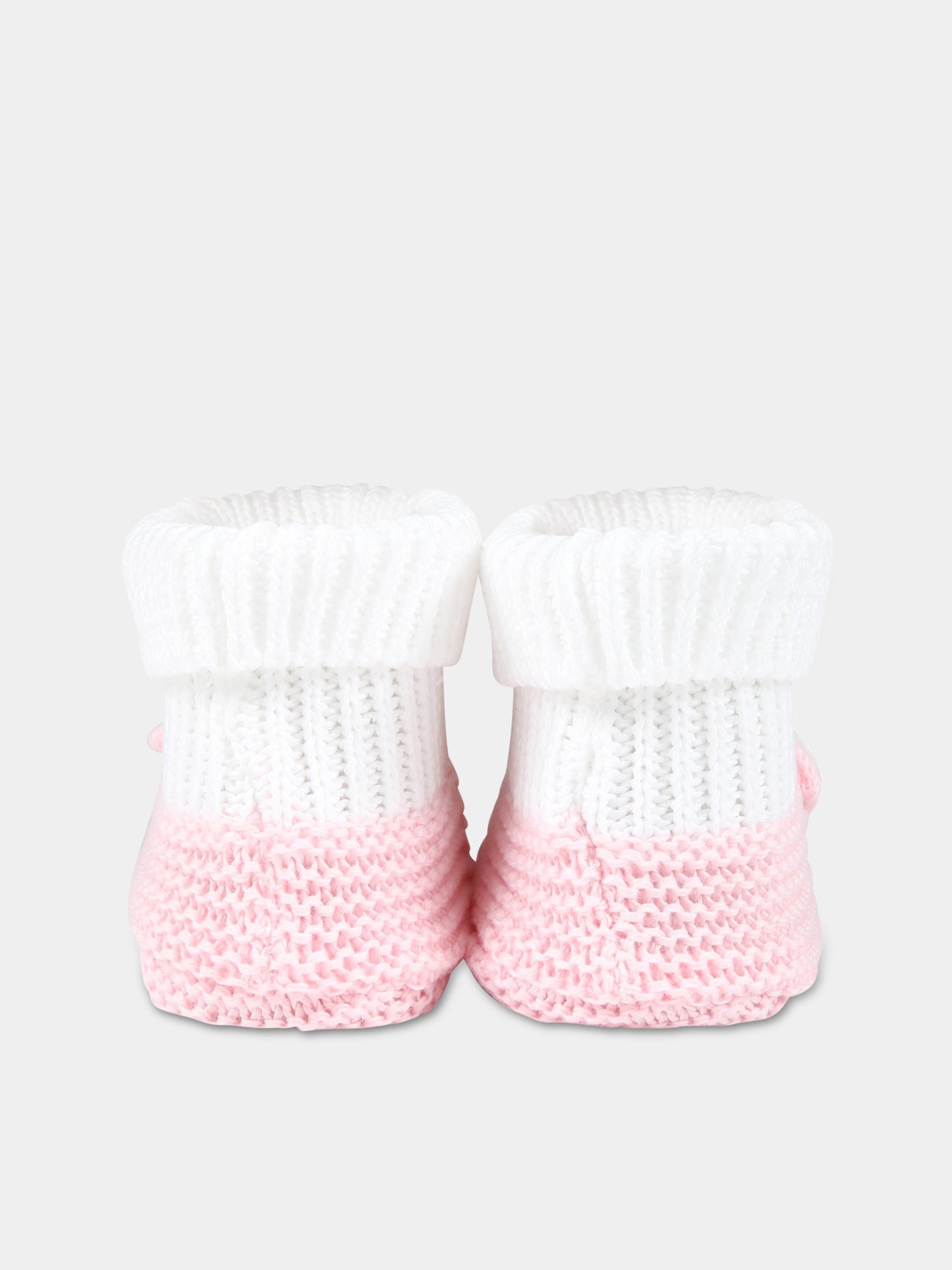 Babbucce multicolor per neonata,Little Bear,6112 BIANCO/ROSA