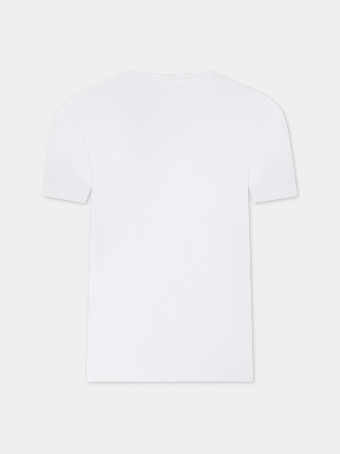 T-shirt bianca per bambino con stampa e logo,Zadig & Voltaire Kids,X25361 10P