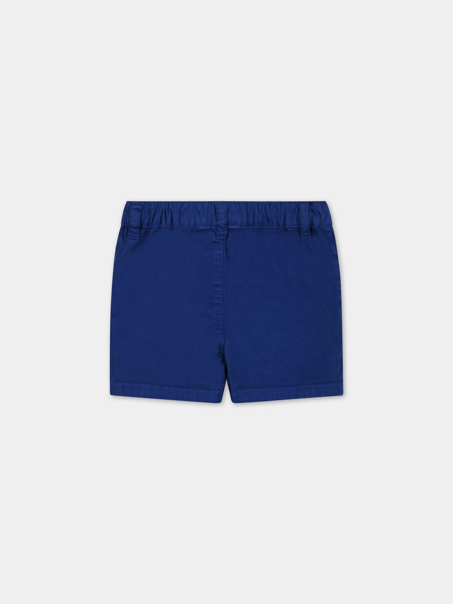 Shorts blu per neonato con patch logato,Carrement Beau,Y04154 830