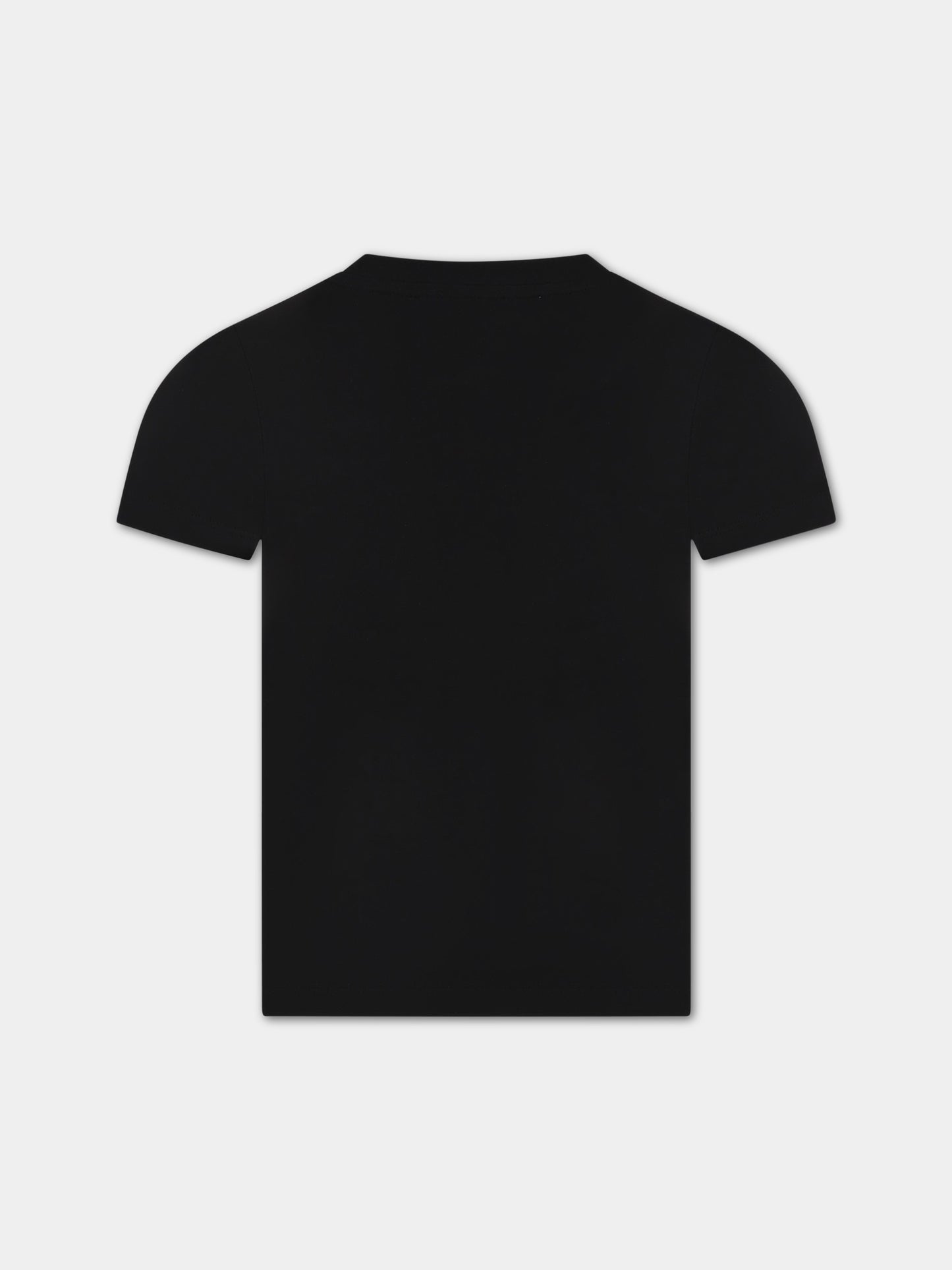 T-shirt nera per bambina con logo,Just Cavalli,JFTS005 JE95B N000