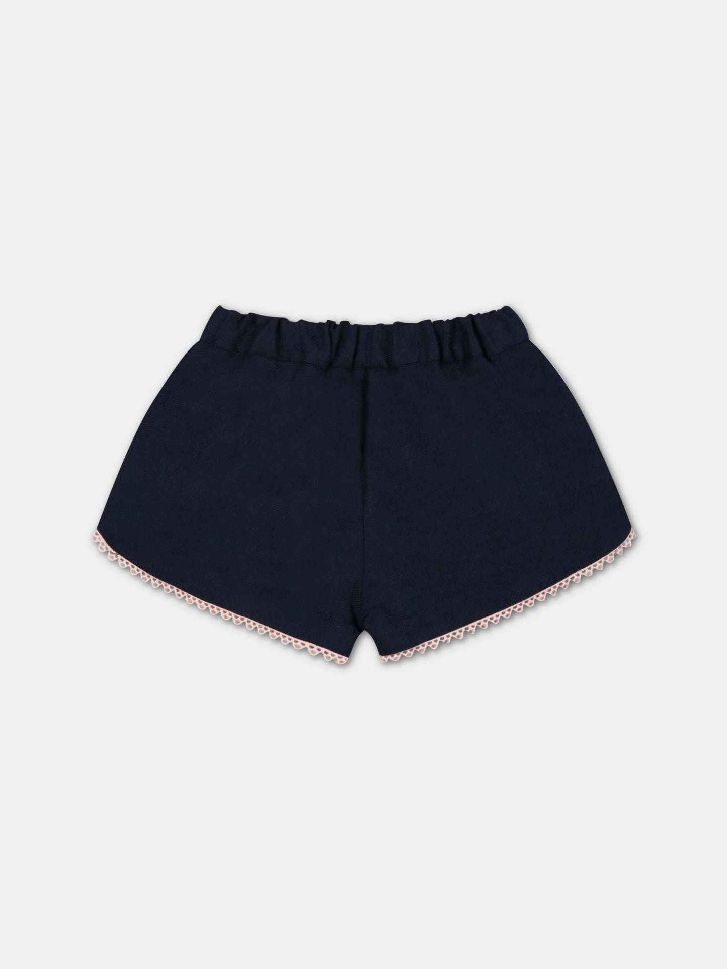 Shorts blu per neonata,Chloé Kids,C04334 859
