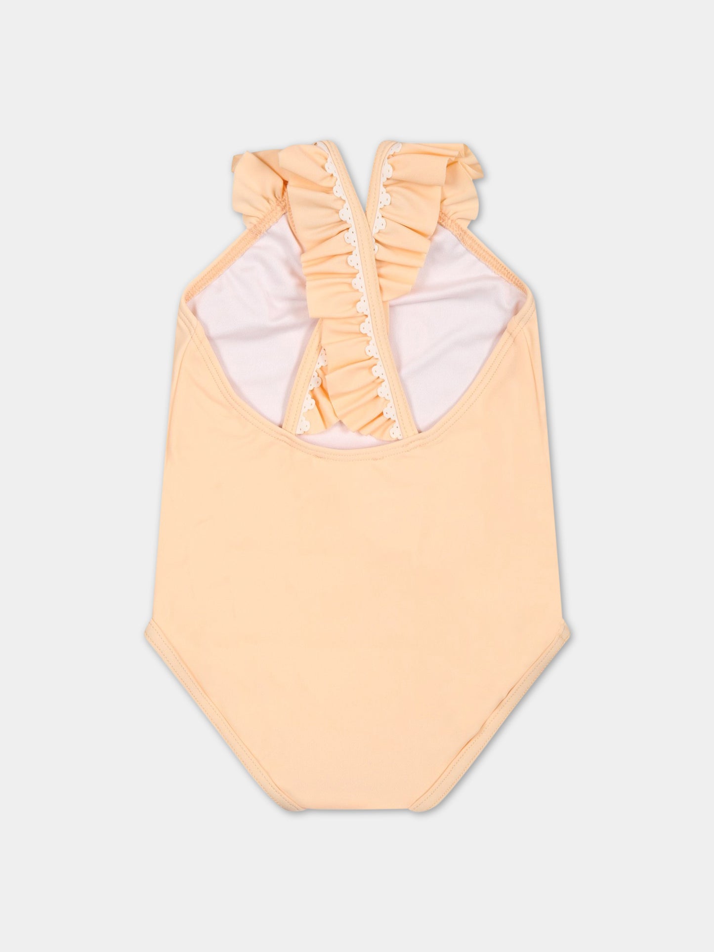 Costume rosa intero per neonata,Chloé Kids,C07070 45F