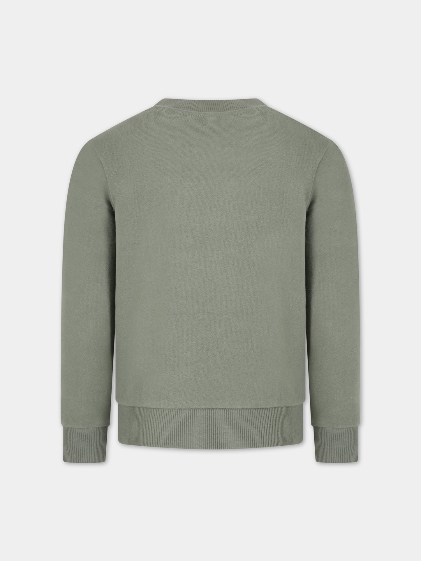 Felpa verde per bambino con logo bianco,Timberland,T25U06 708