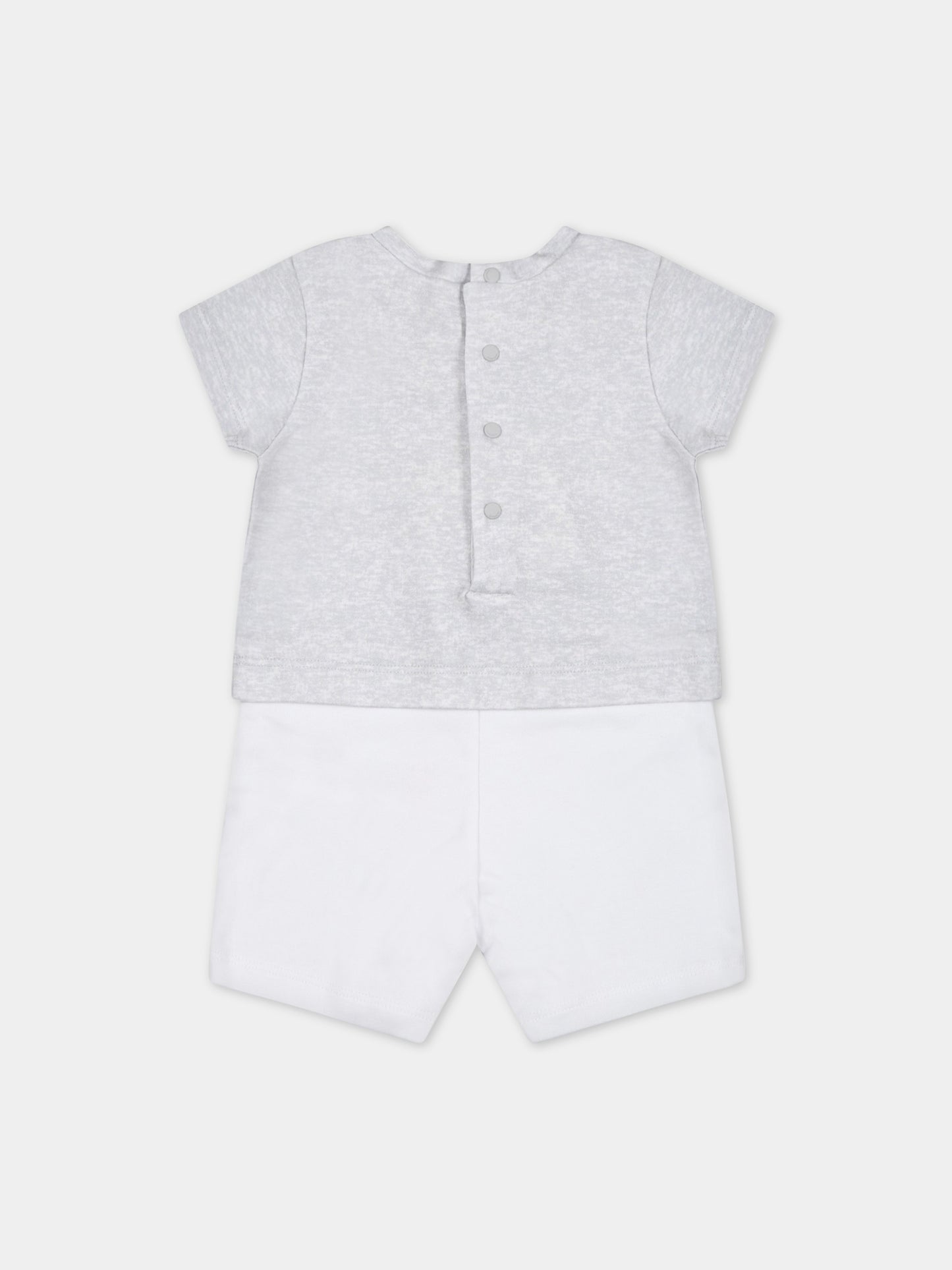 Pagliaccetto multicolor per neonato con logo bianco,Givenchy Kids,H94073 050