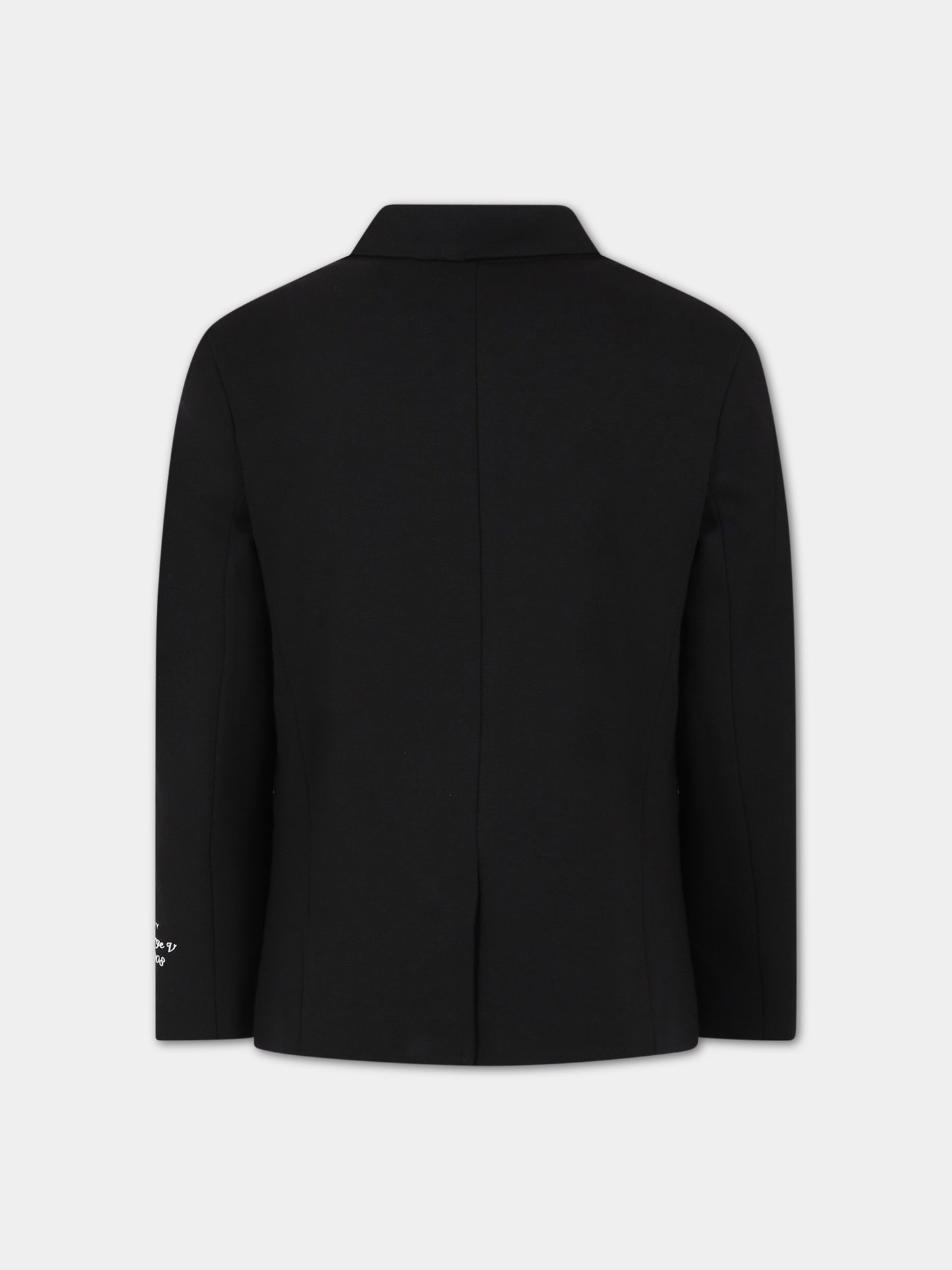 Giacca nera per bambino con monogramma,Givenchy Kids,H26126 09B