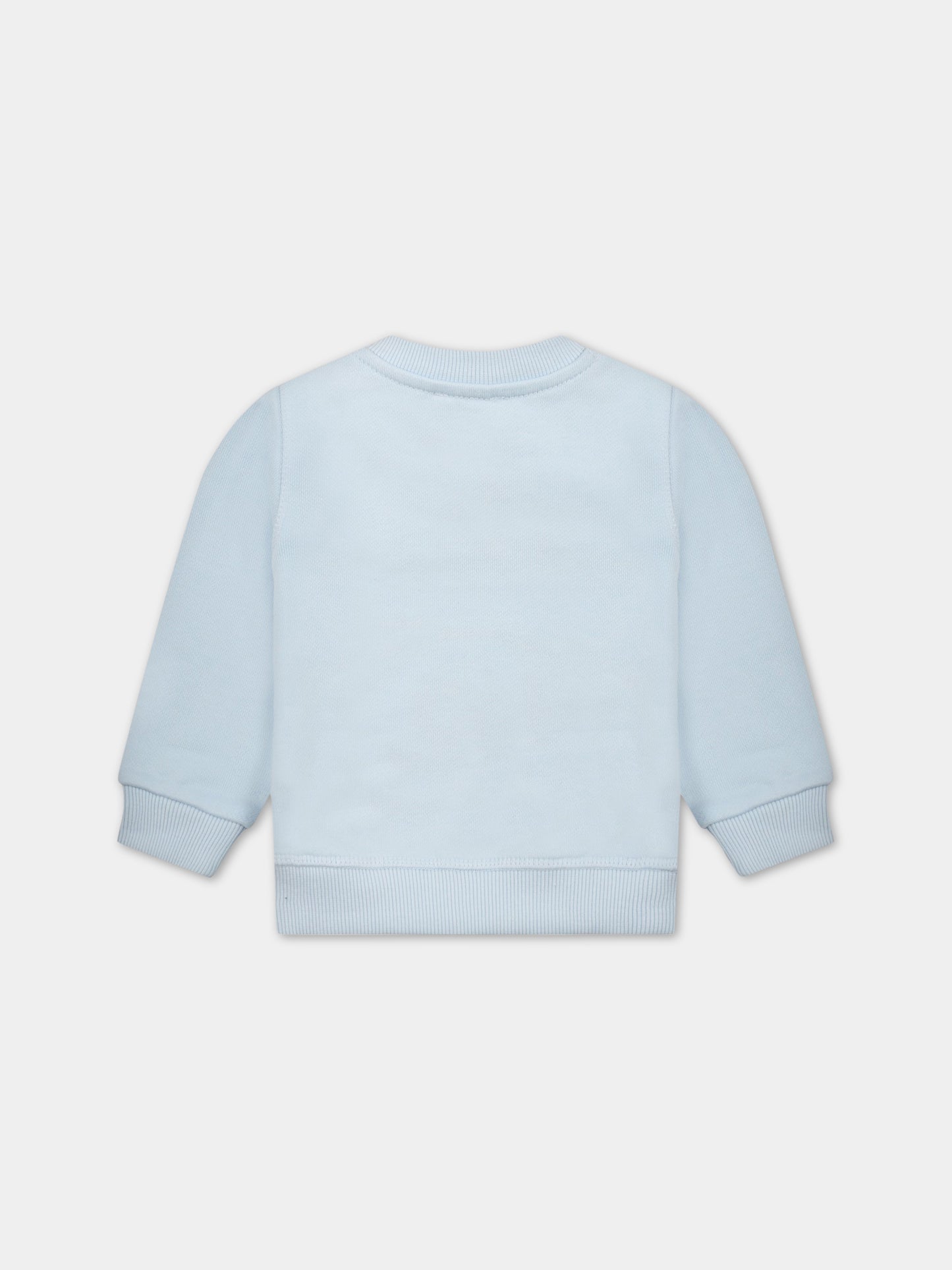 Felpa celeste per neonato con iconica tigre,Kenzo Kids,K05485 78B