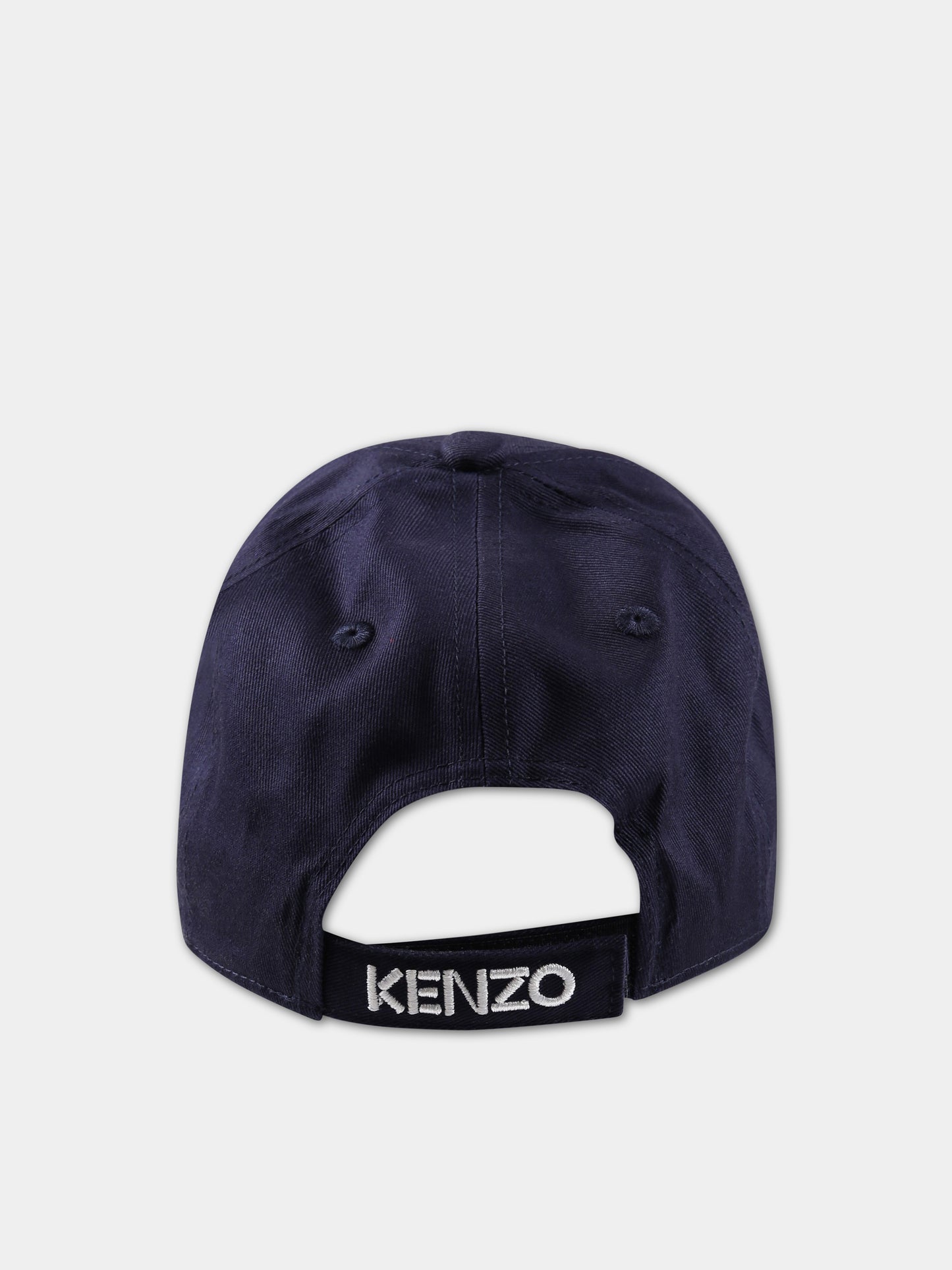 Cappello blu per bambino con tigre e logo,Kenzo Kids,K51028 857