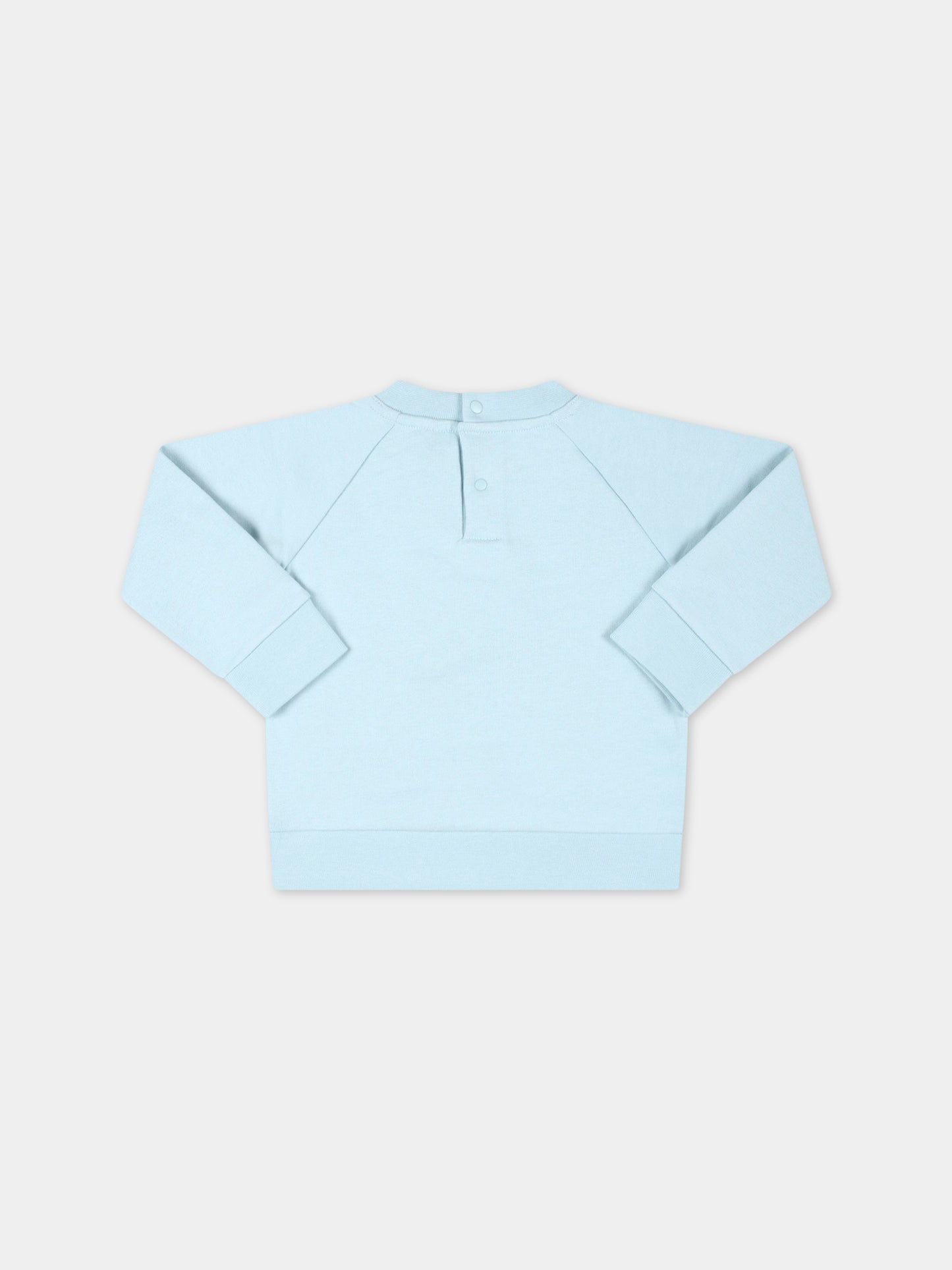 Felpa celeste per neonato con Pop Corn,Stella Mccartney Kids,TS4510 Z0499 607