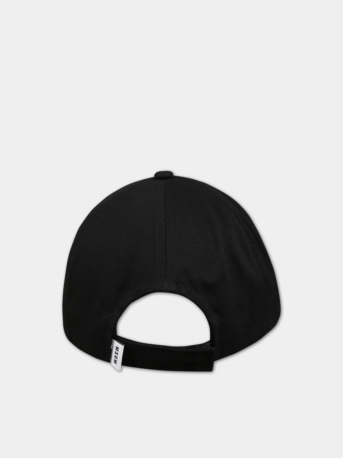 Cappello nero per bambino con logo,Msgm Kids,MS029389 110