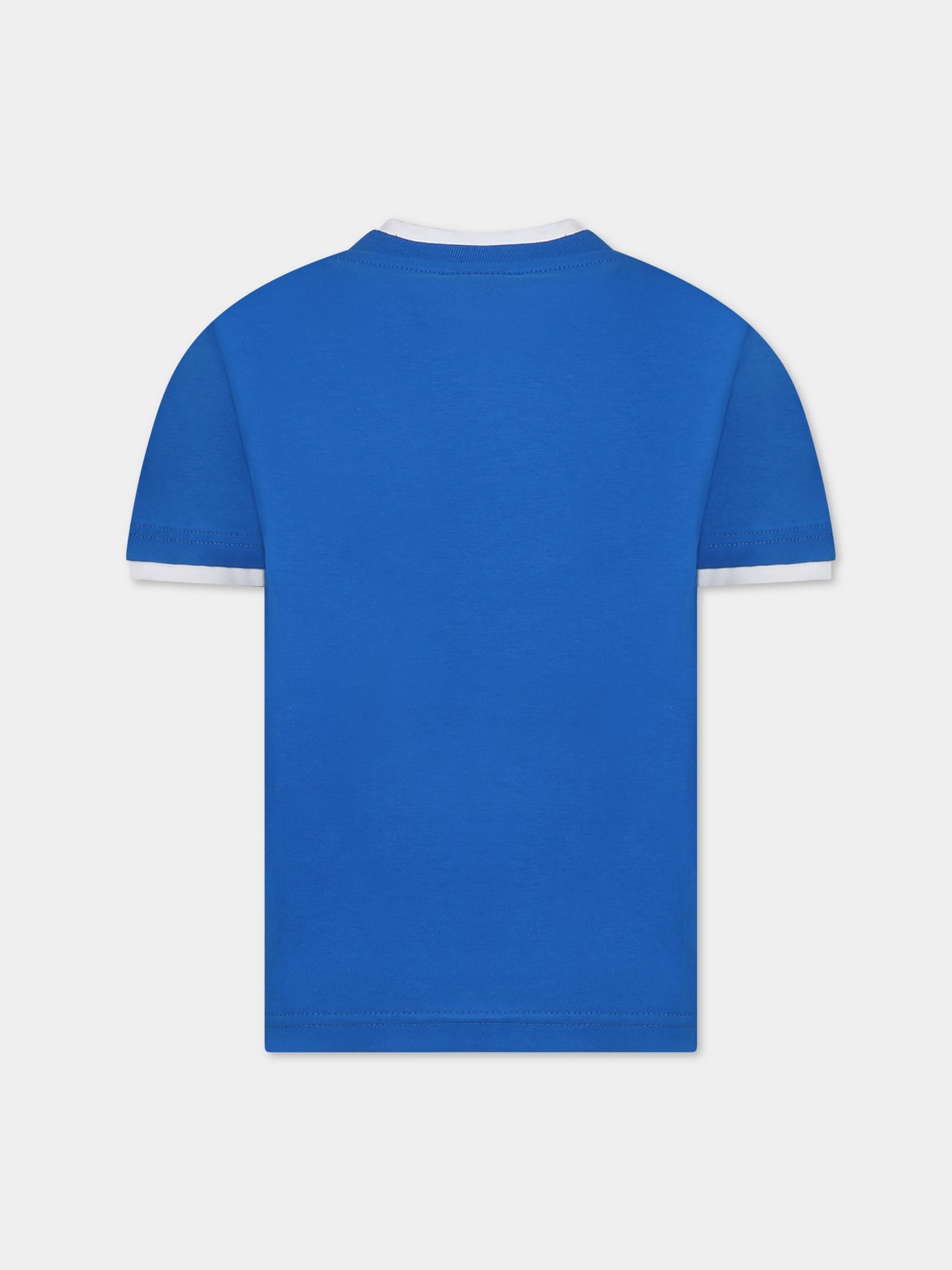 T-shirt azzurro per bambino con logo,North Sails,795037 000 0760
