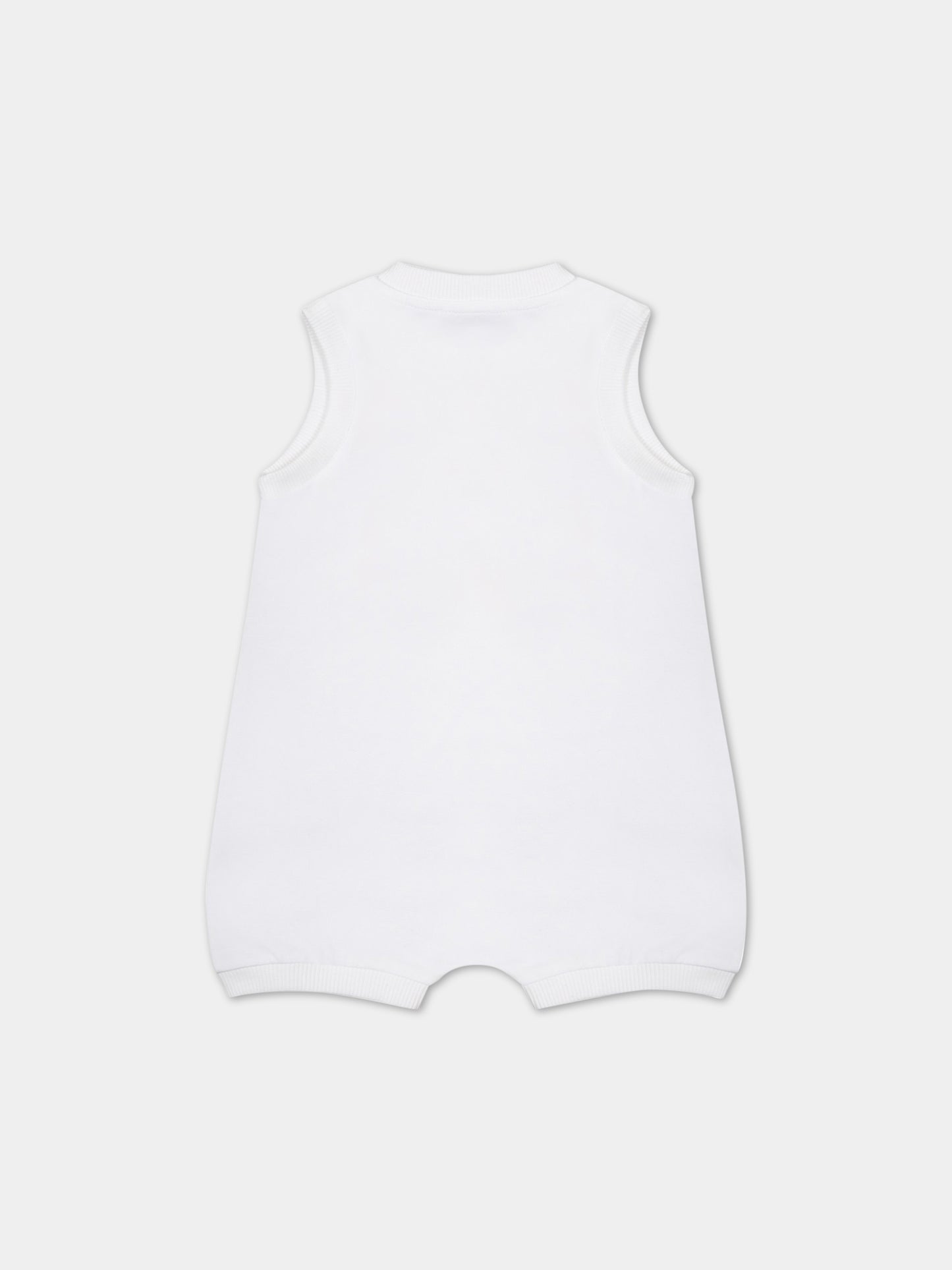 Pagliaccetto bianco per neonati con Teddy Bear,Moschino Kids,MMY043 LBA08 10101