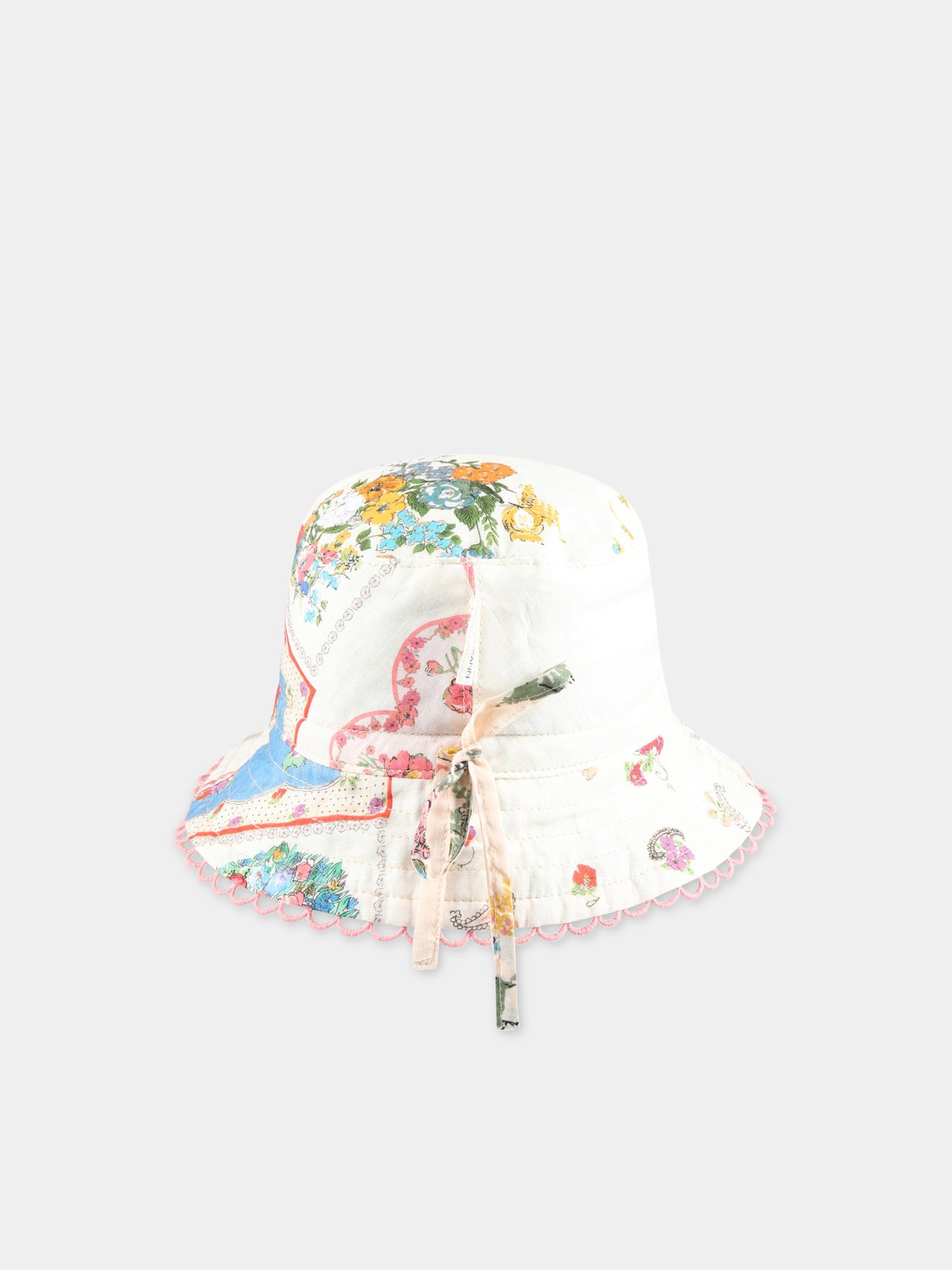 Cloche multicolor per bambina con stampa floreale,Zimmermann,1887RS23 PPAF