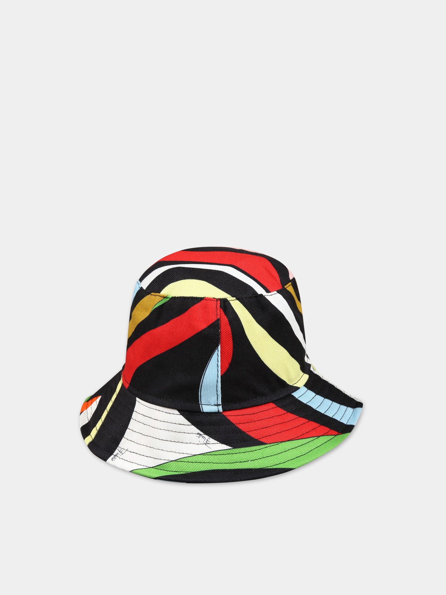 Cloche multicolor per bambina con stampa e logo,Emilio Pucci Junior,PS0C37 G0106 930MC