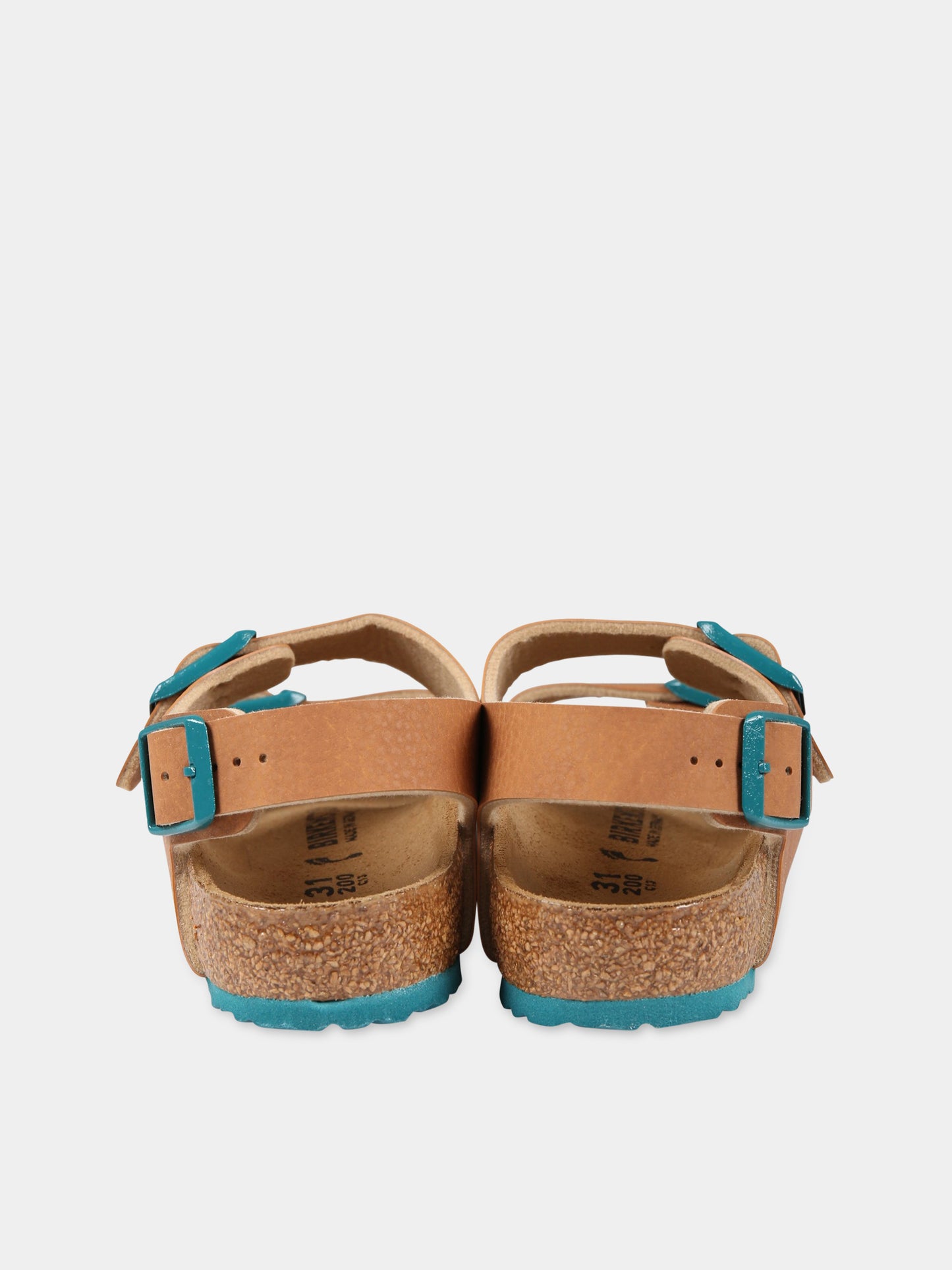 Sandali marroni Milano per bambino con suola verde,Birkenstock,1023405