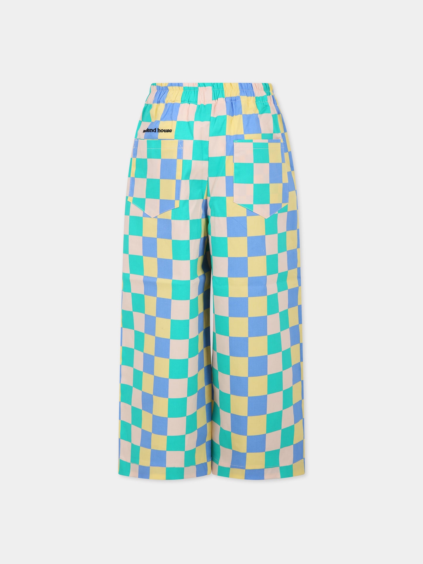 Pantaloni multicolor per bambini con logo,Weekend House Kids,783