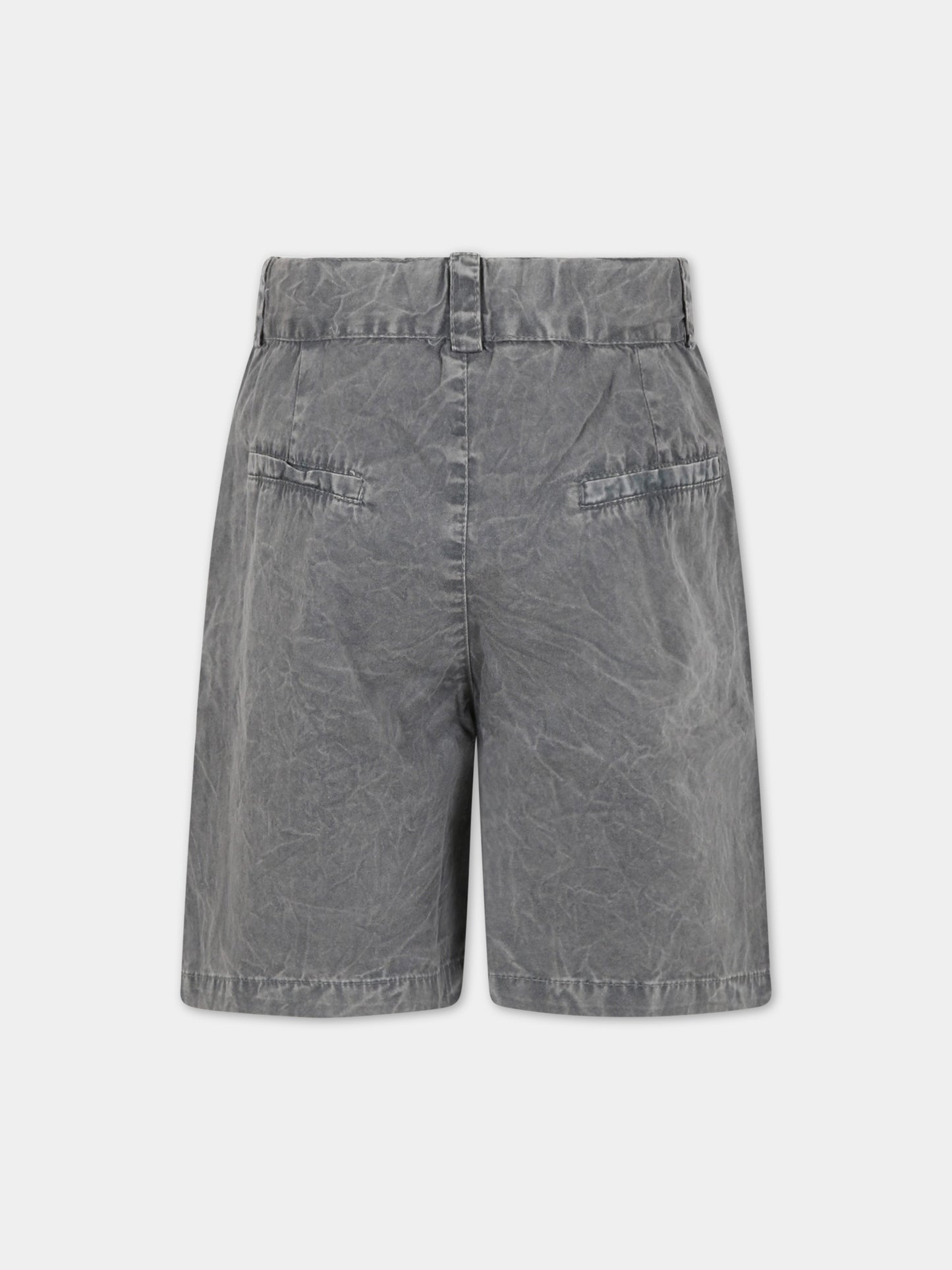 Bermuda grigia per bambino con stampa multicolr e logo,Bobo Choses,123AC082